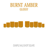 Burnt Amber orange brown press-on nails