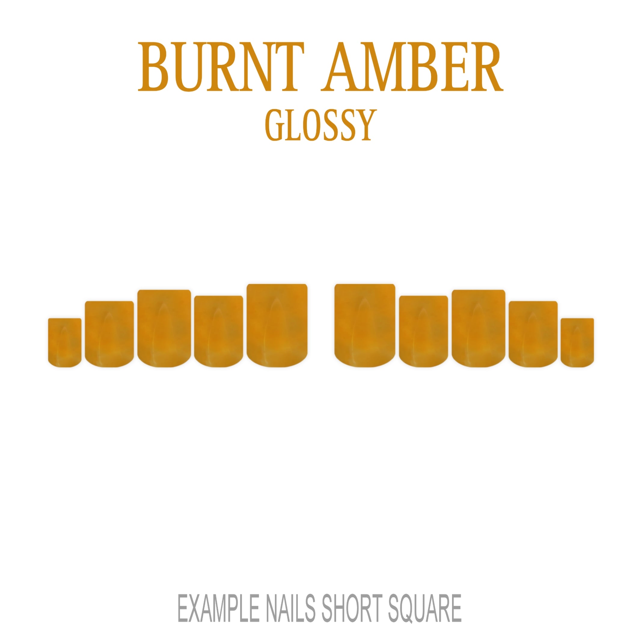 Burnt Amber orange brown press-on nails
