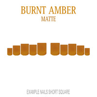 Burnt Amber orange brown press-on nails