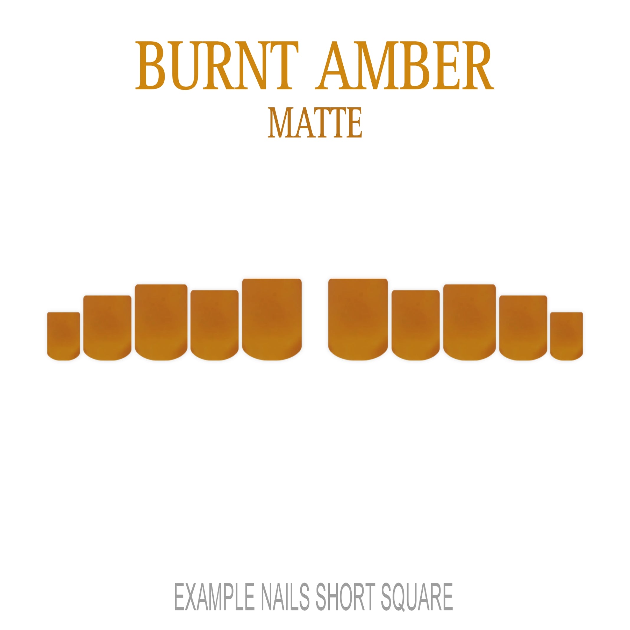 Burnt Amber orange brown press-on nails