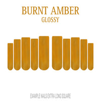 Burnt Amber orange brown press-on nails