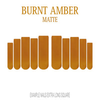 Burnt Amber orange brown press-on nails
