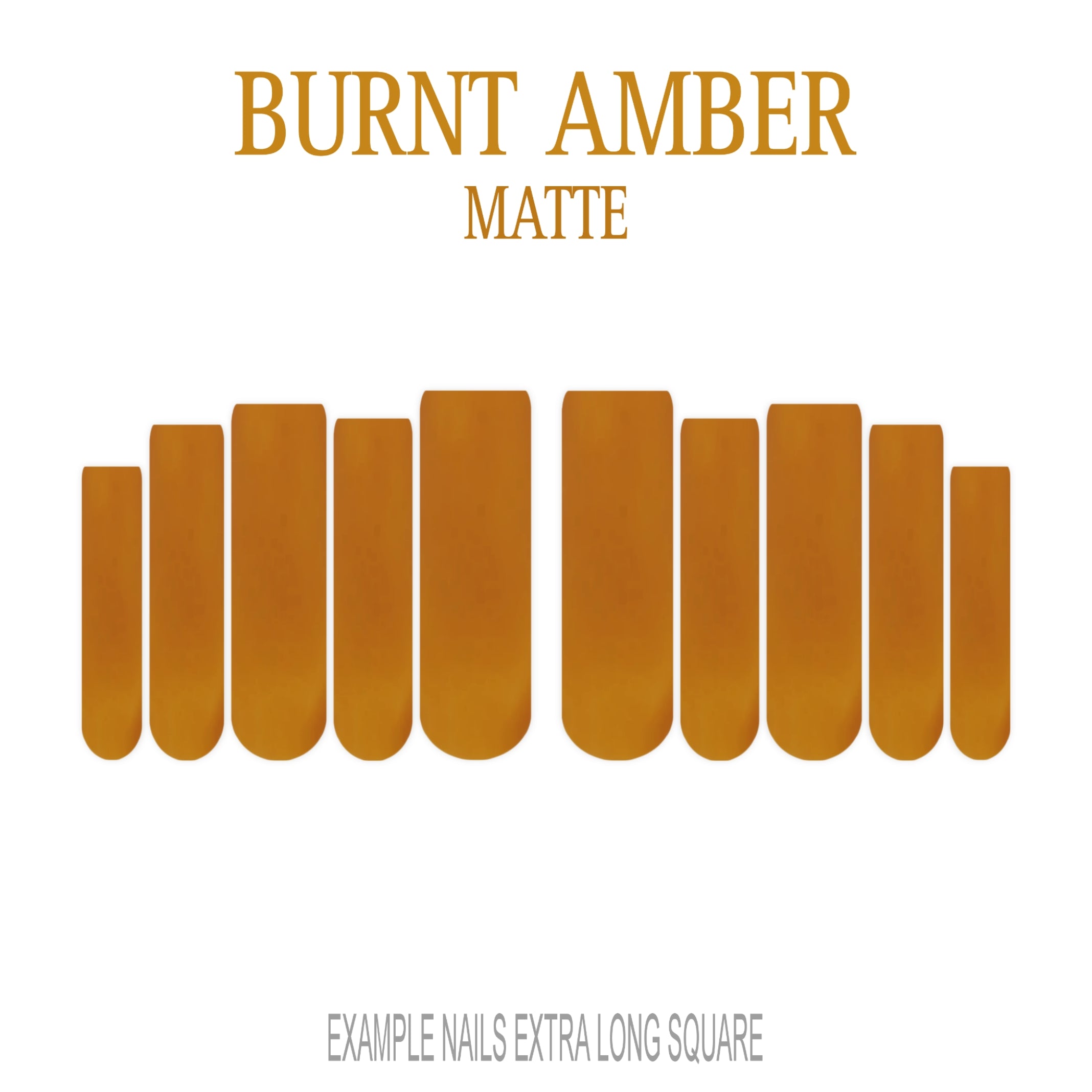 Burnt Amber orange brown press-on nails