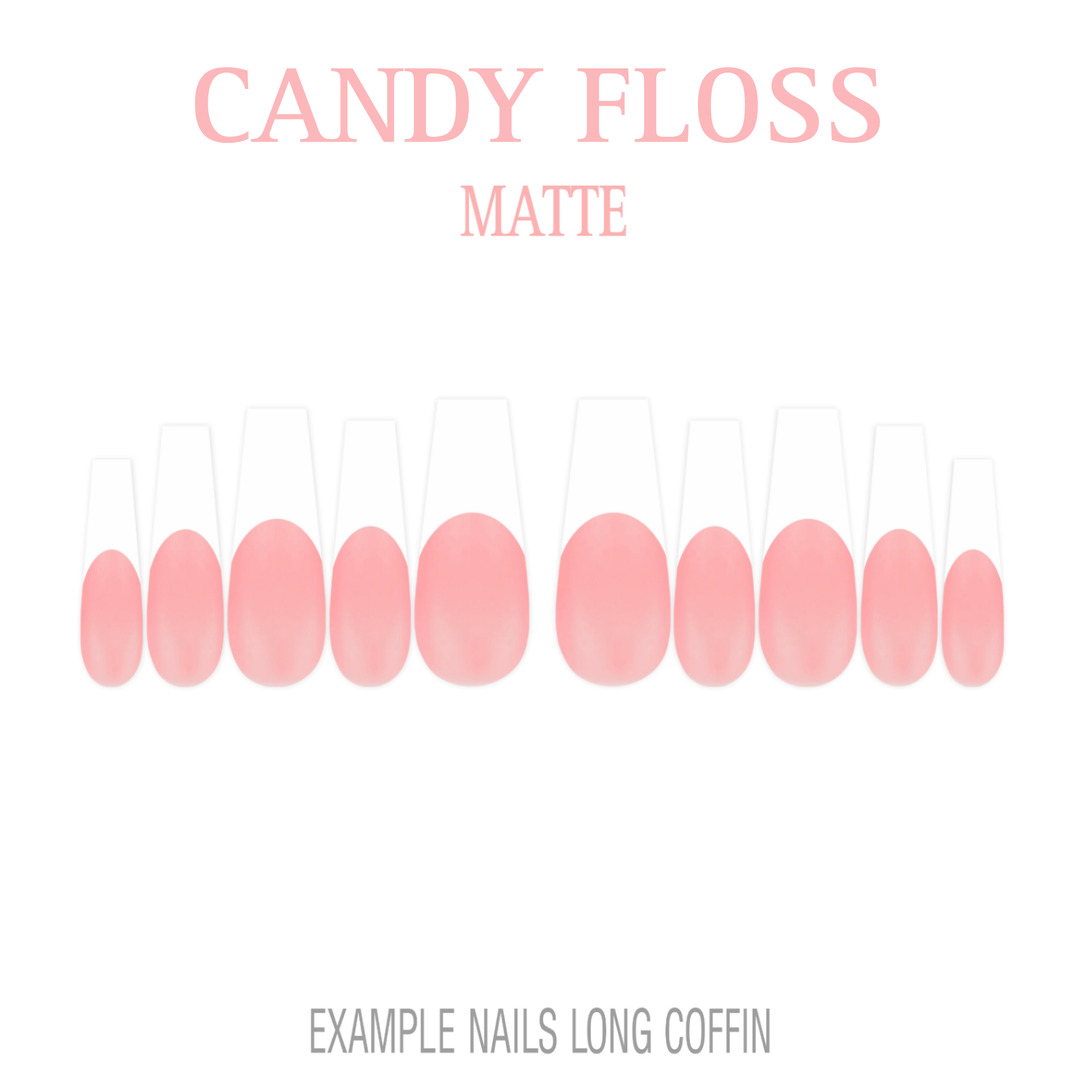 Candy Floss pink French tip press-on nails