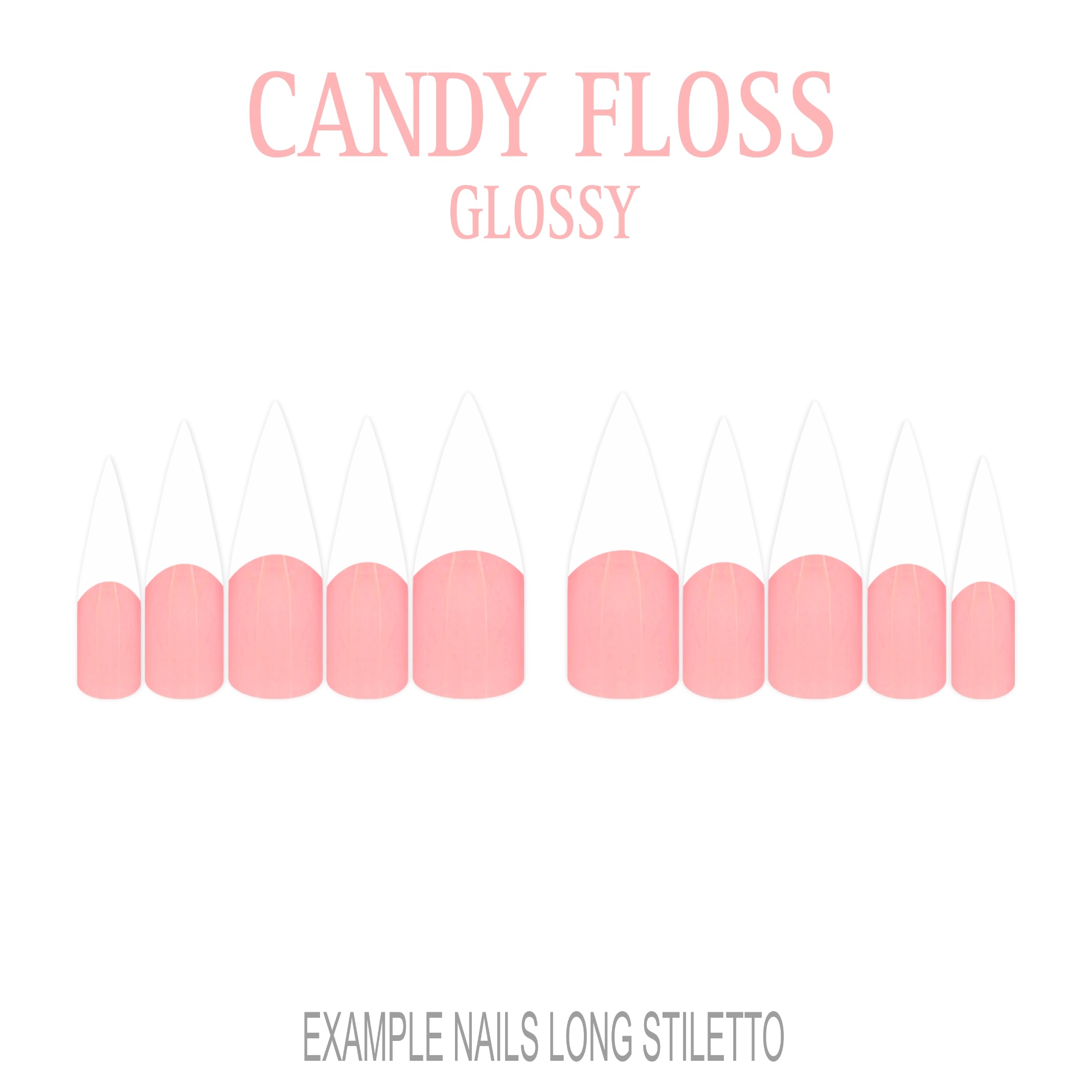 Candy Floss pink French tip press-on nails