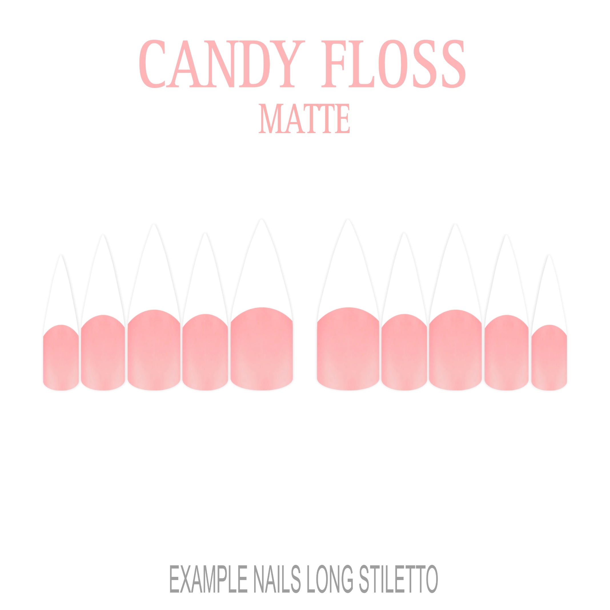 Candy Floss pink French tip press-on nails