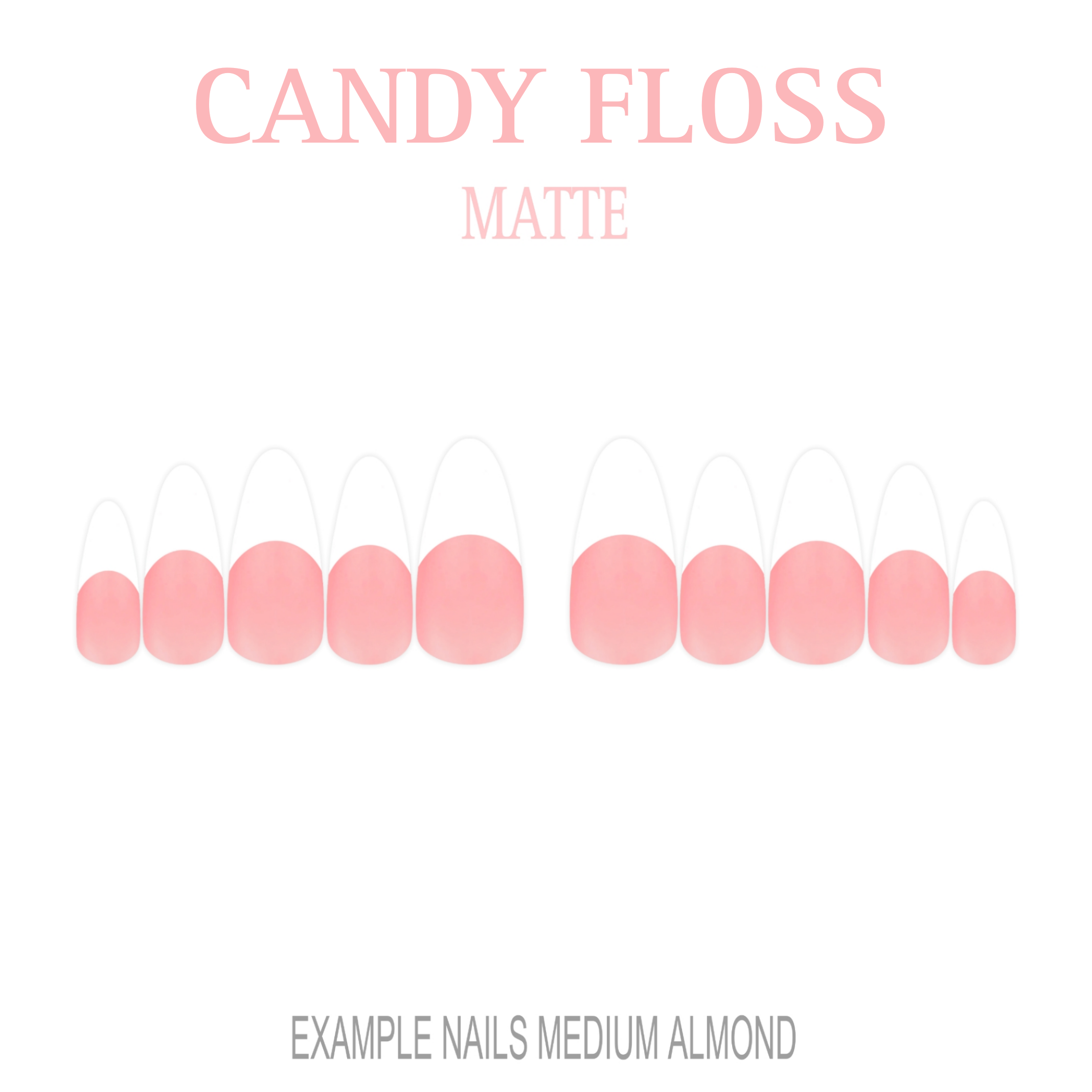 Candy Floss pink French tip press-on nails