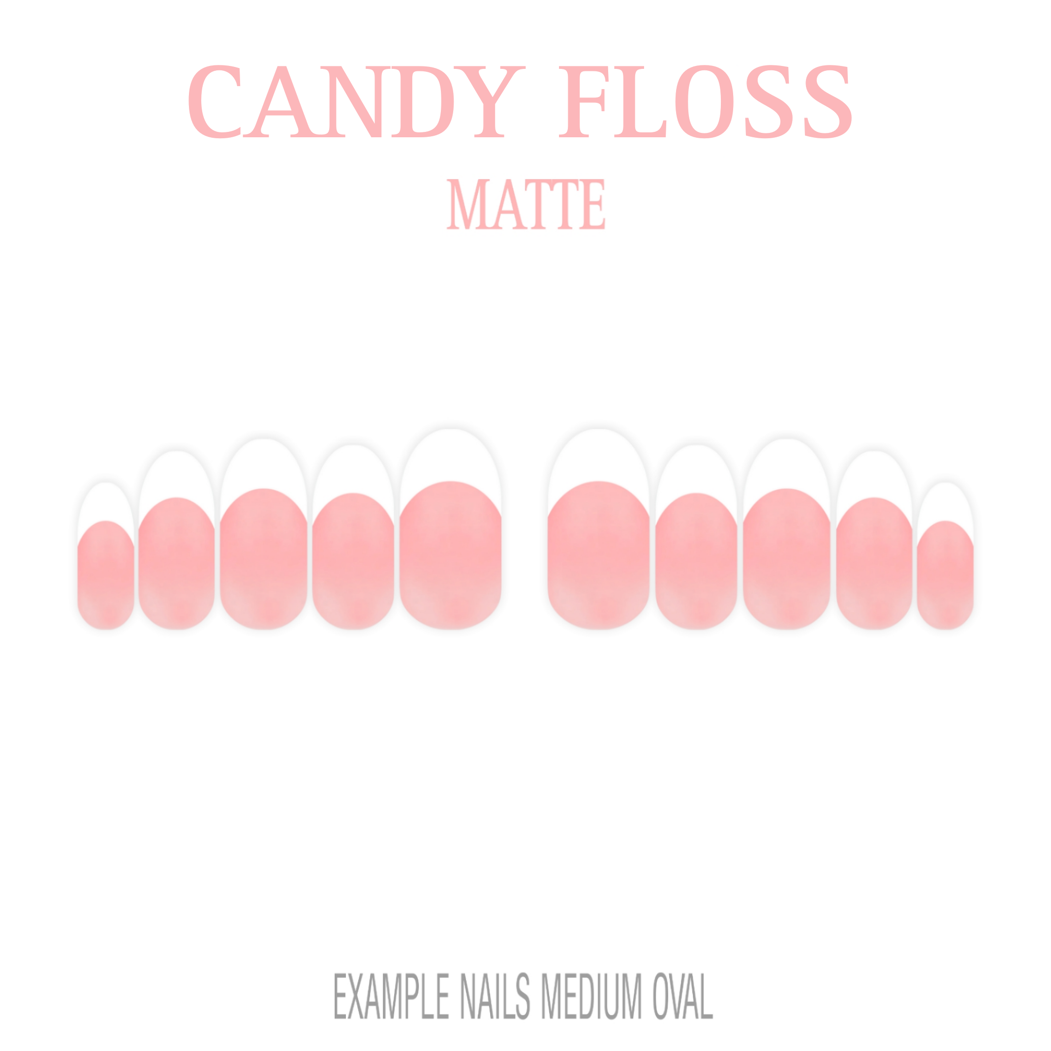 Candy Floss pink French tip press-on nails