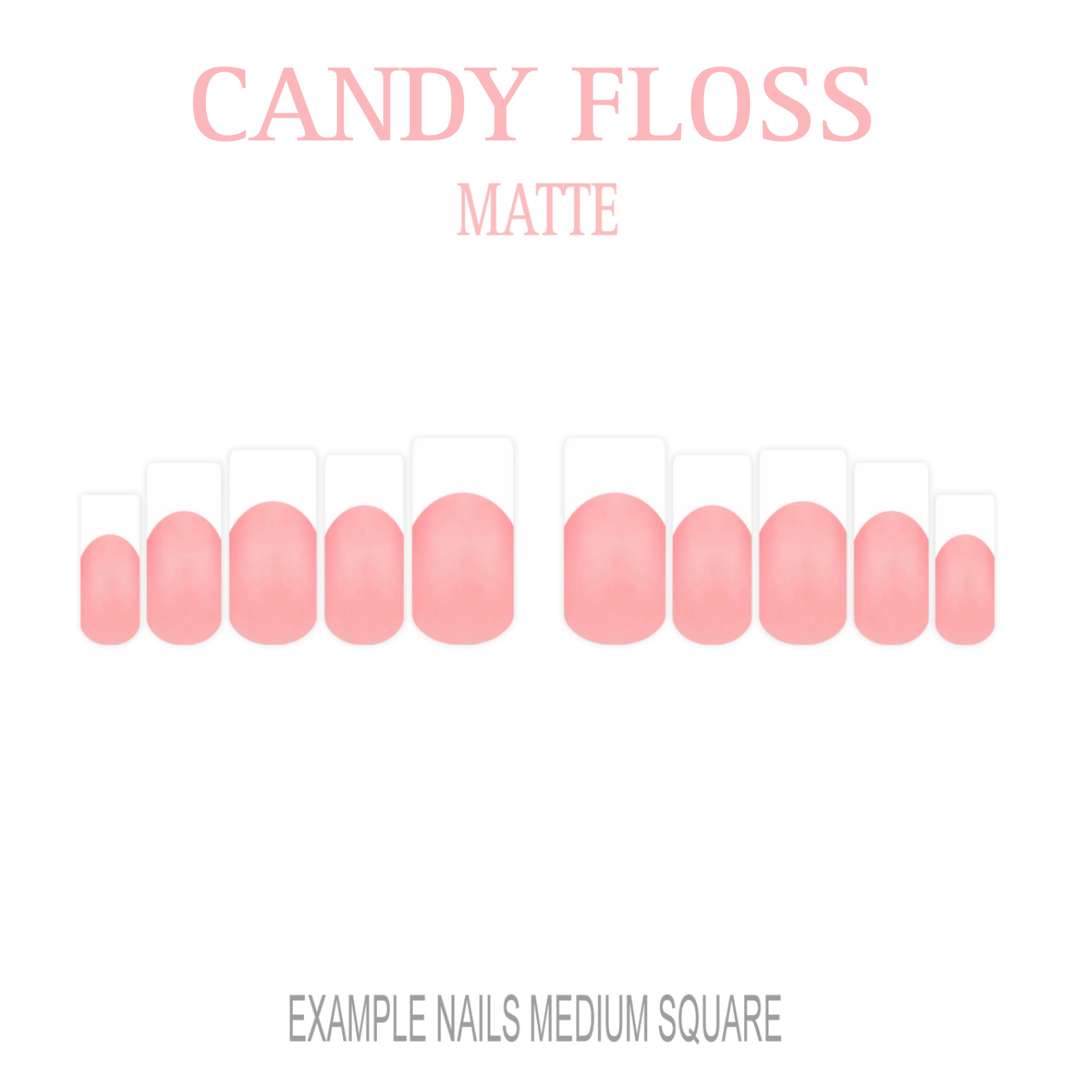 Candy Floss pink French tip press-on nails