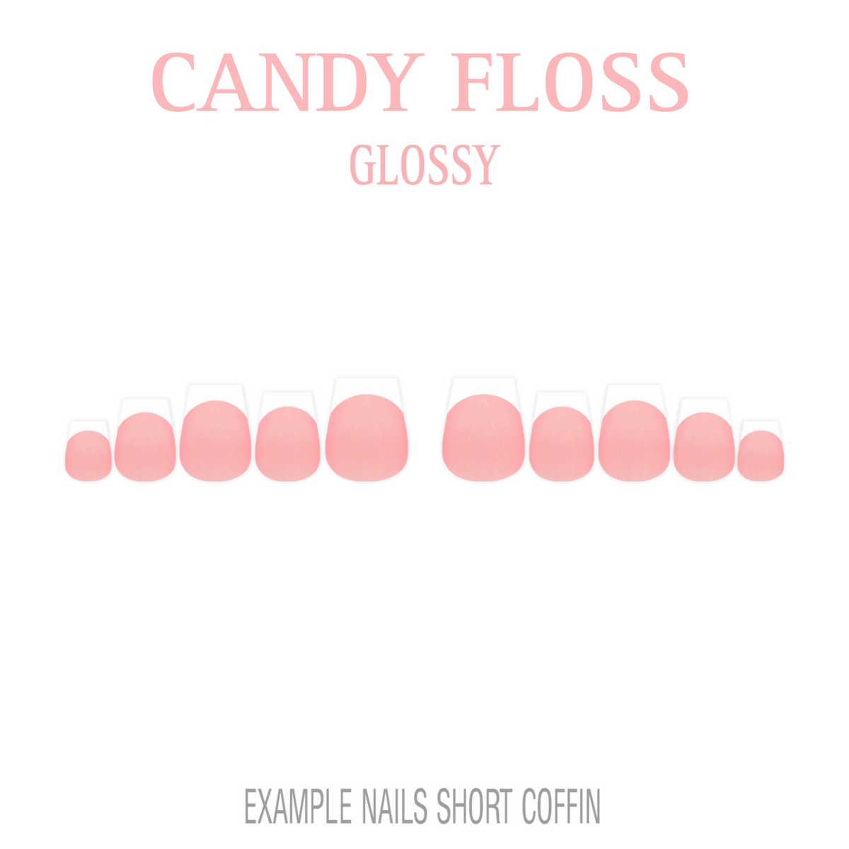 Candy Floss pink French tip press-on nails