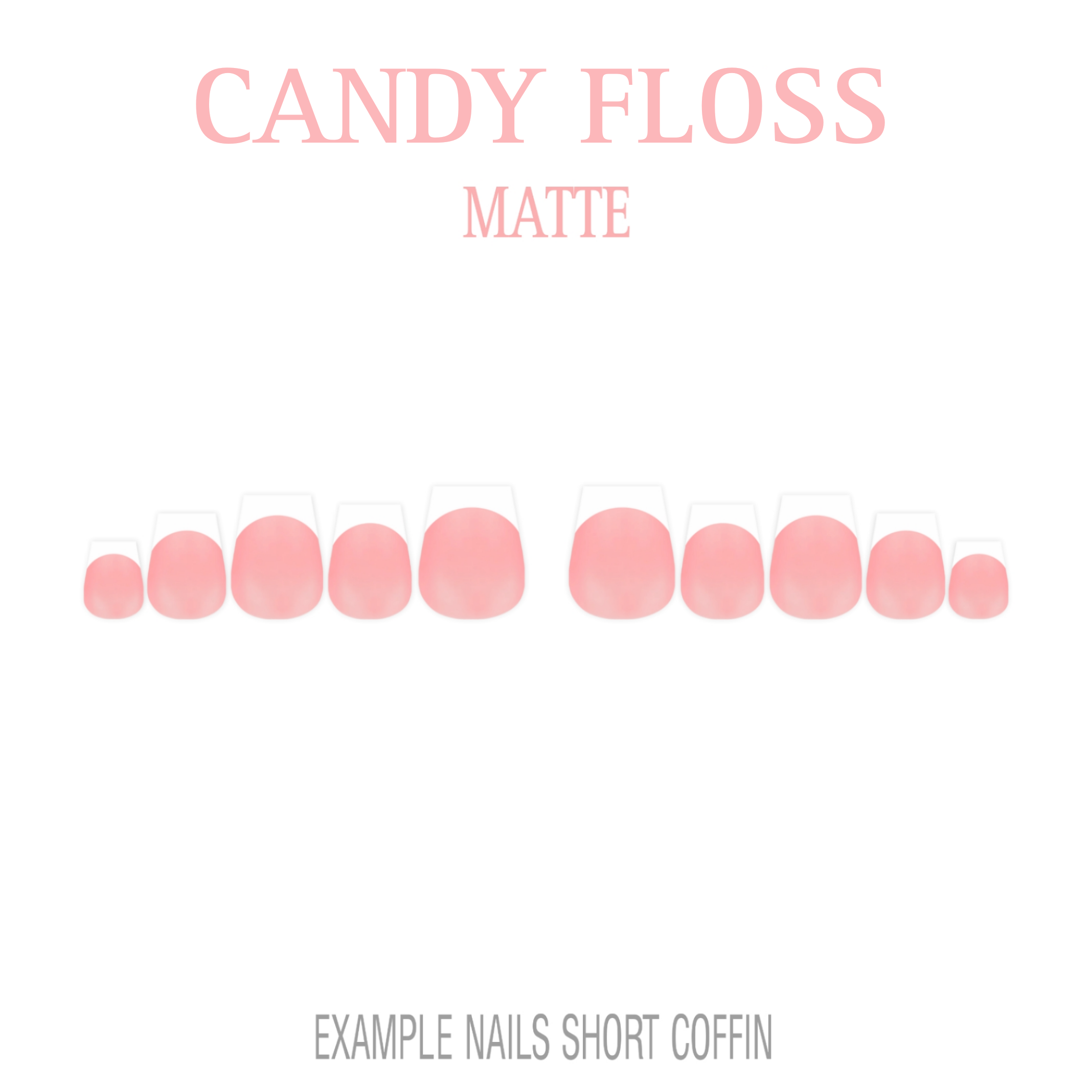 Candy Floss pink French tip press-on nails