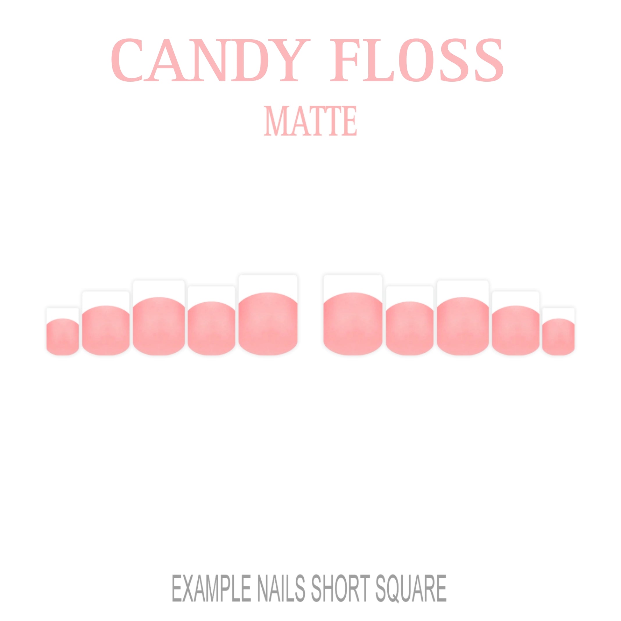 Candy Floss pink French tip press-on nails