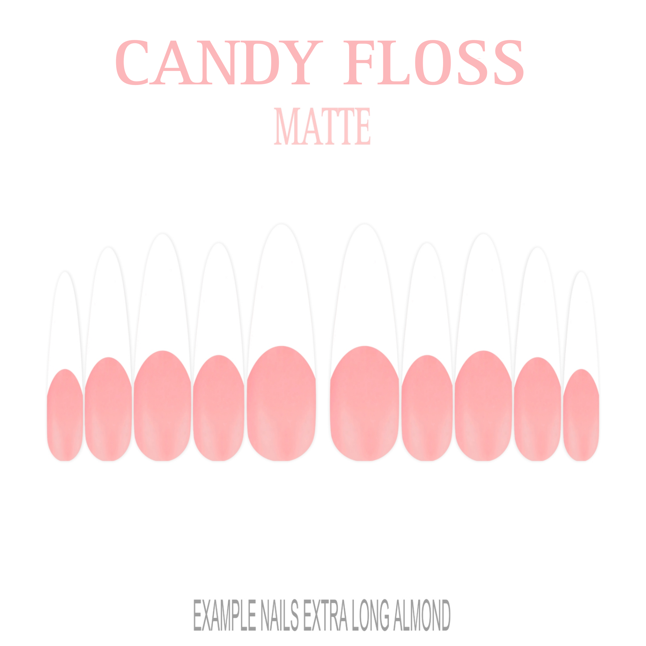 Candy Floss pink French tip press-on nails