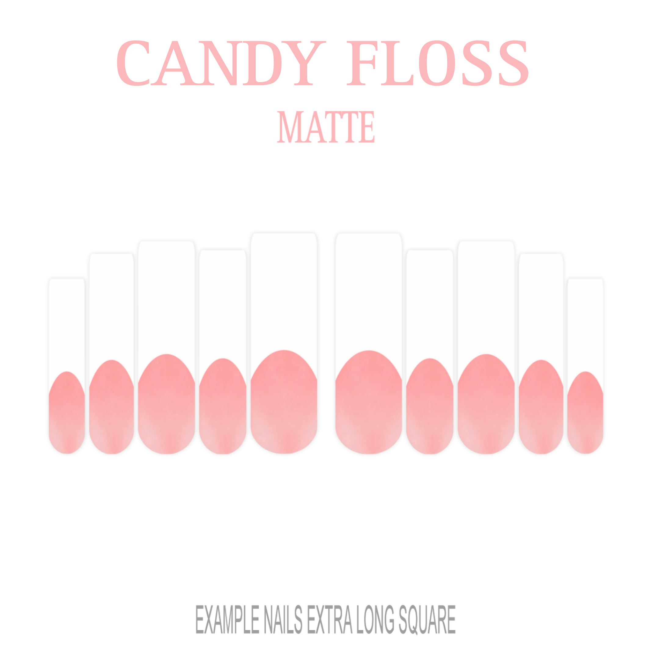 Candy Floss pink French tip press-on nails