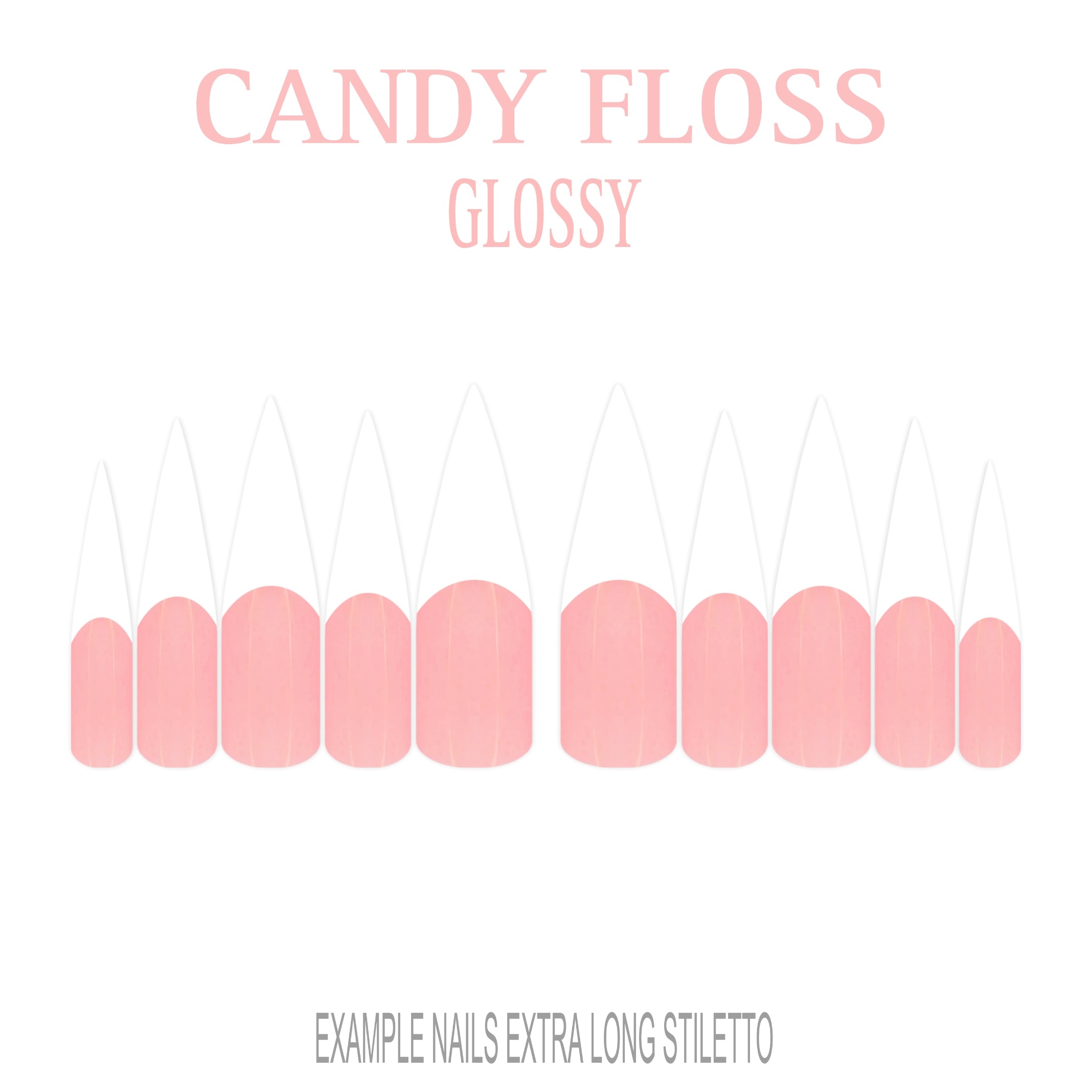 Candy Floss pink French tip press-on nails
