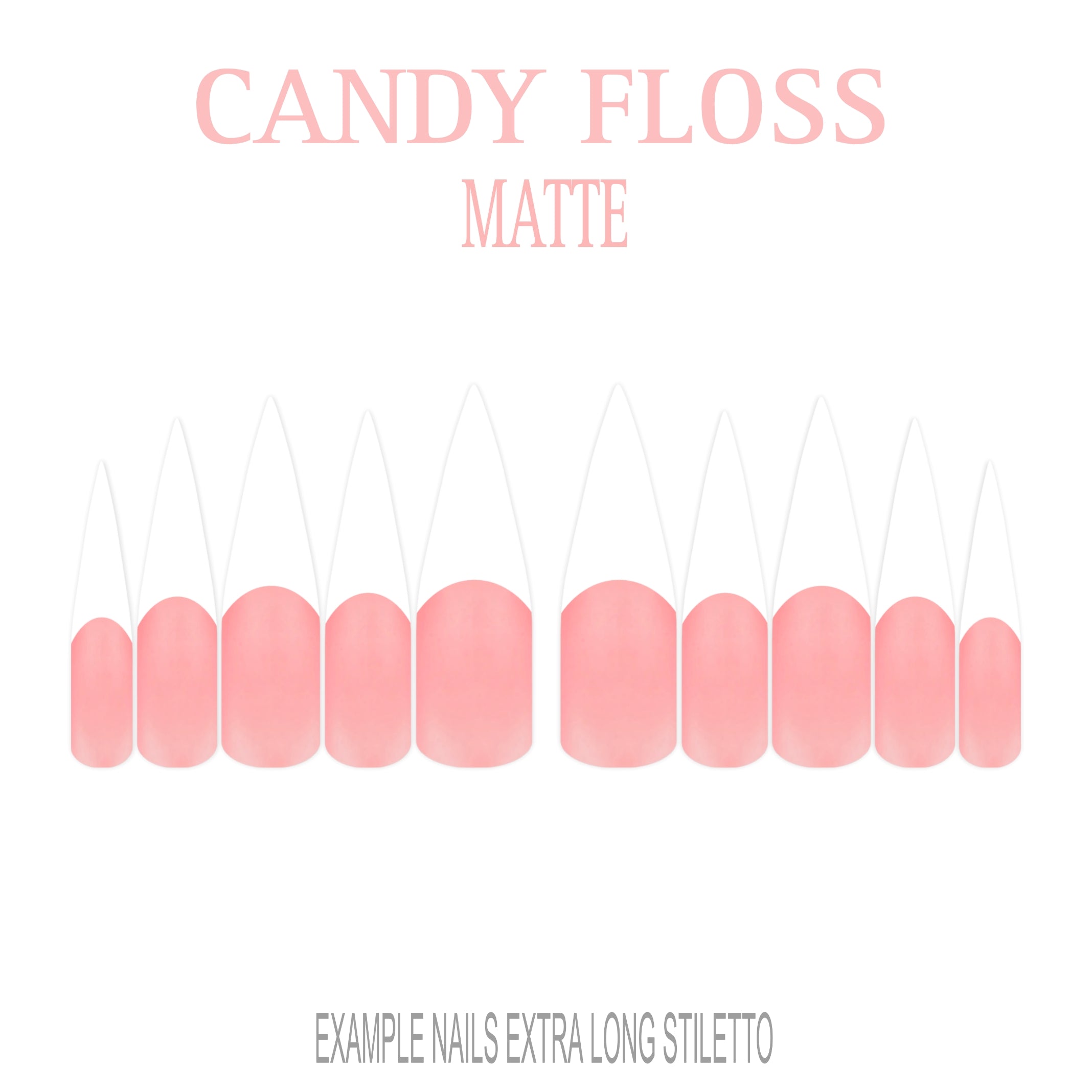 Candy Floss pink French tip press-on nails