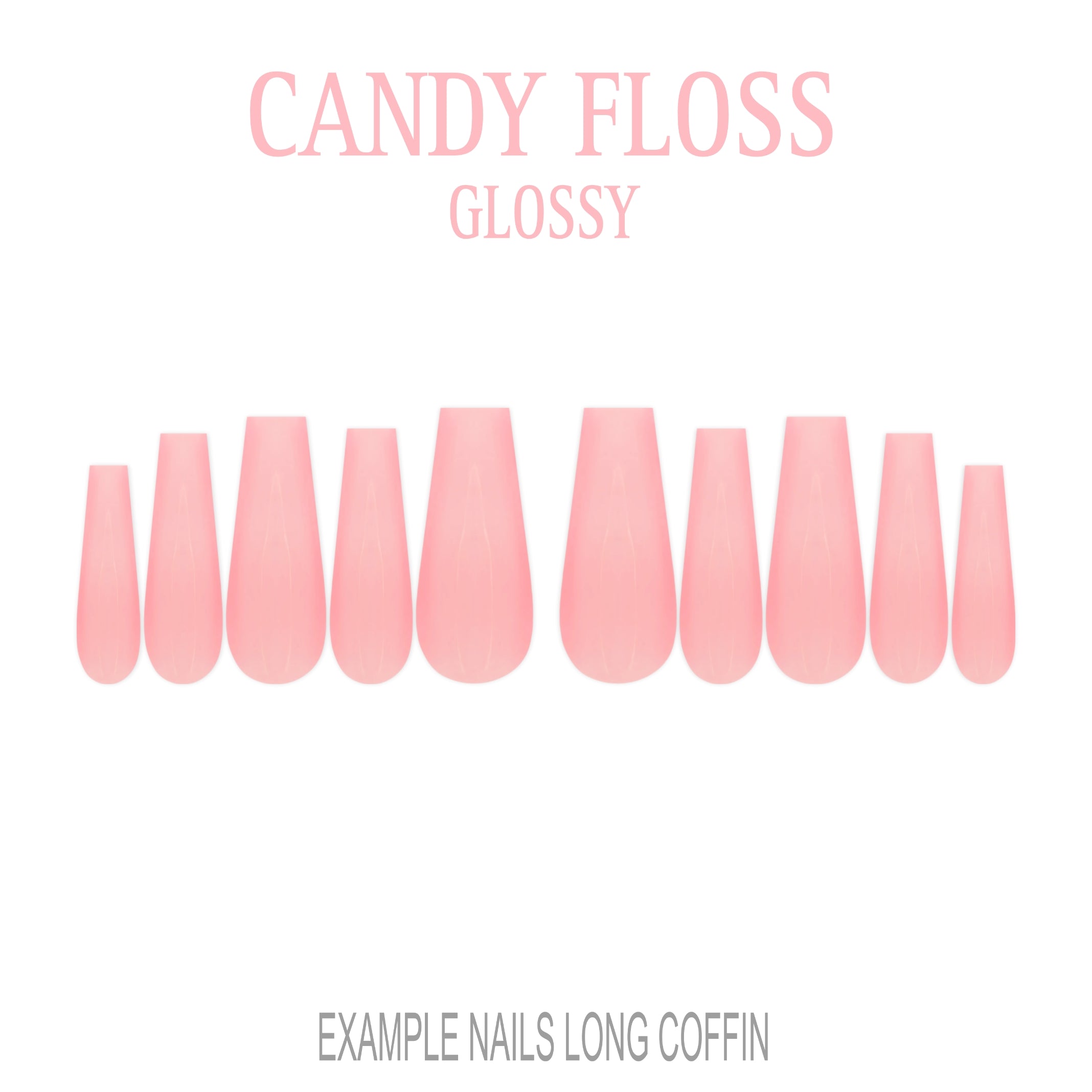 Candy Floss soft pink press-on nails