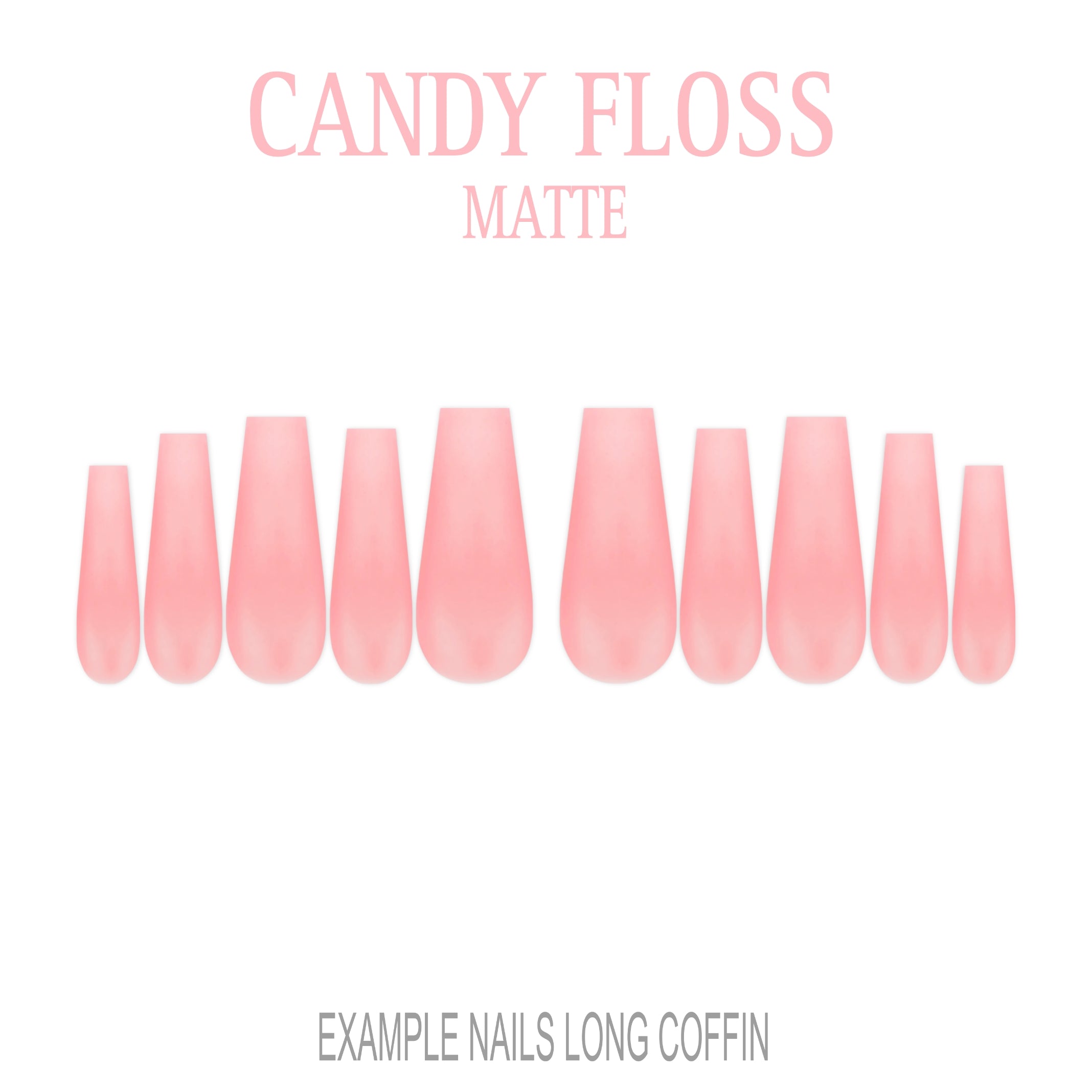 Candy Floss soft pink press-on nails