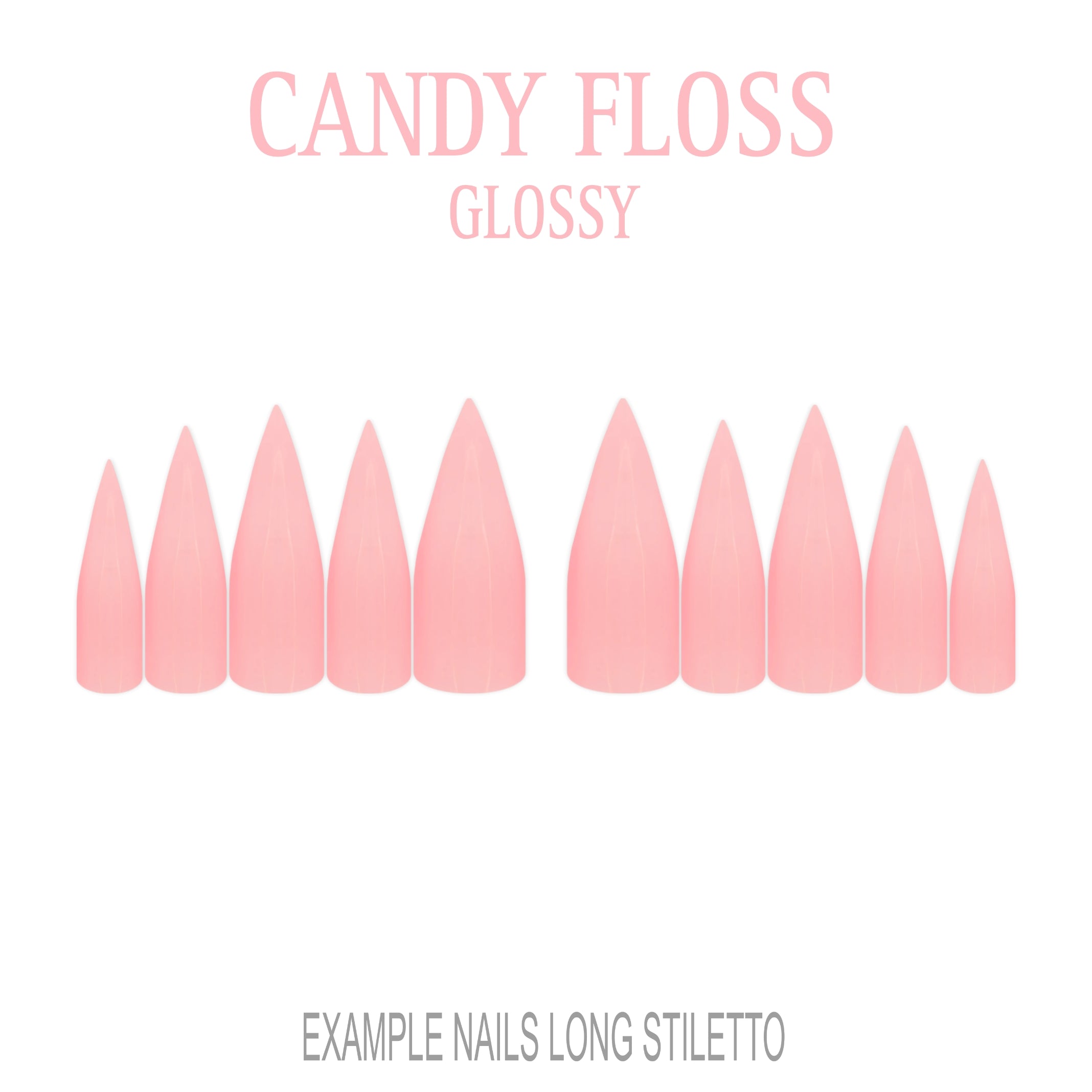 Candy Floss soft pink press-on nails