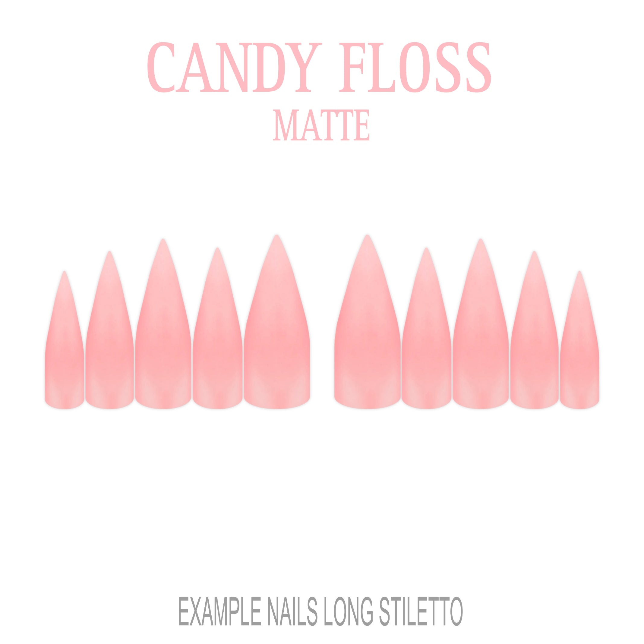 Candy Floss soft pink press-on nails