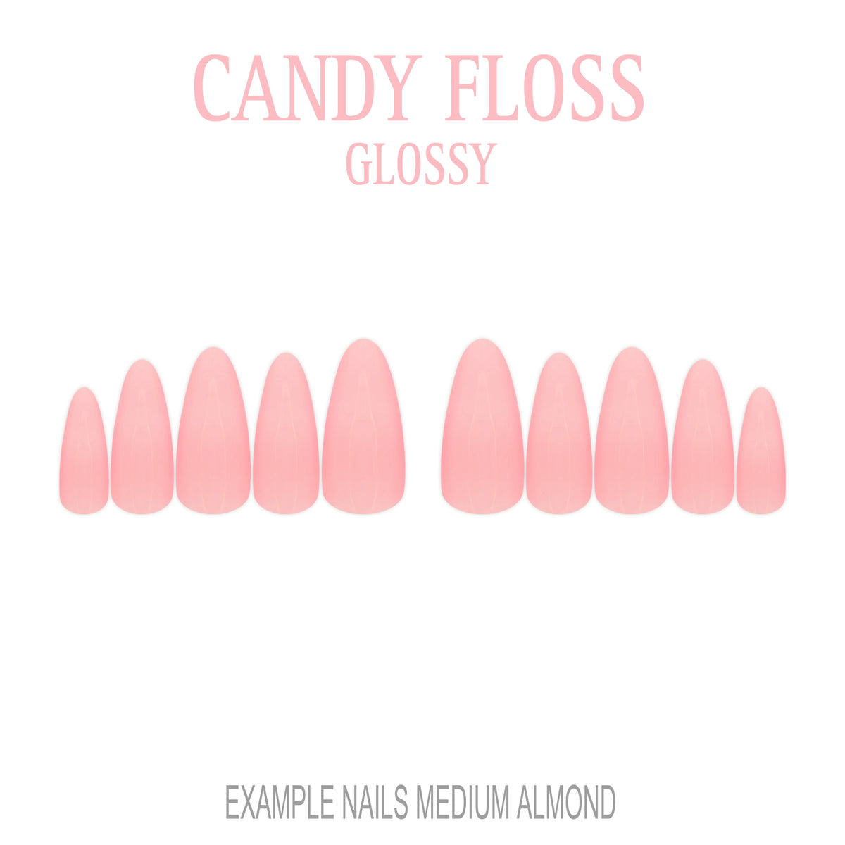 Candy Floss soft pink press-on nails