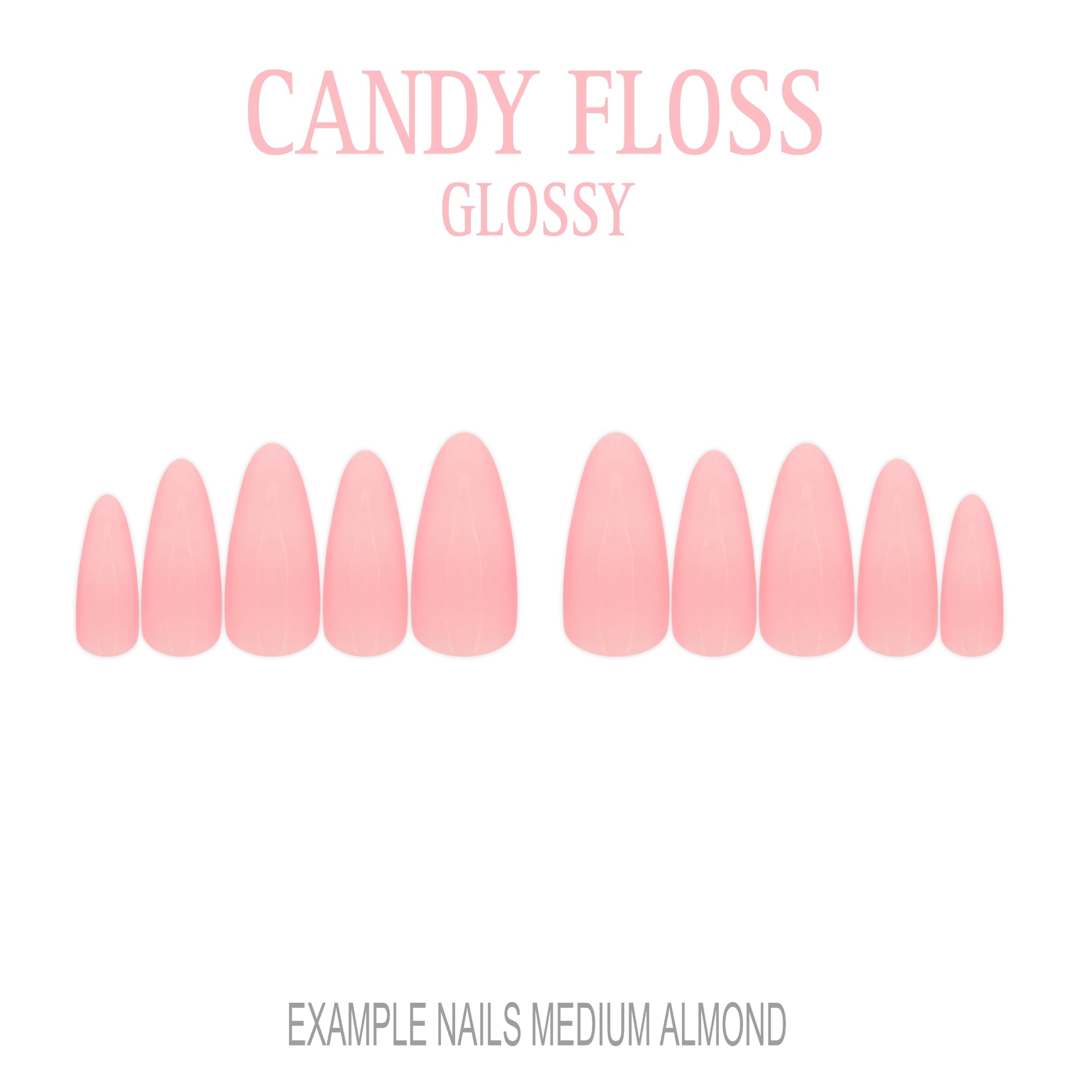 Candy Floss soft pink press-on nails