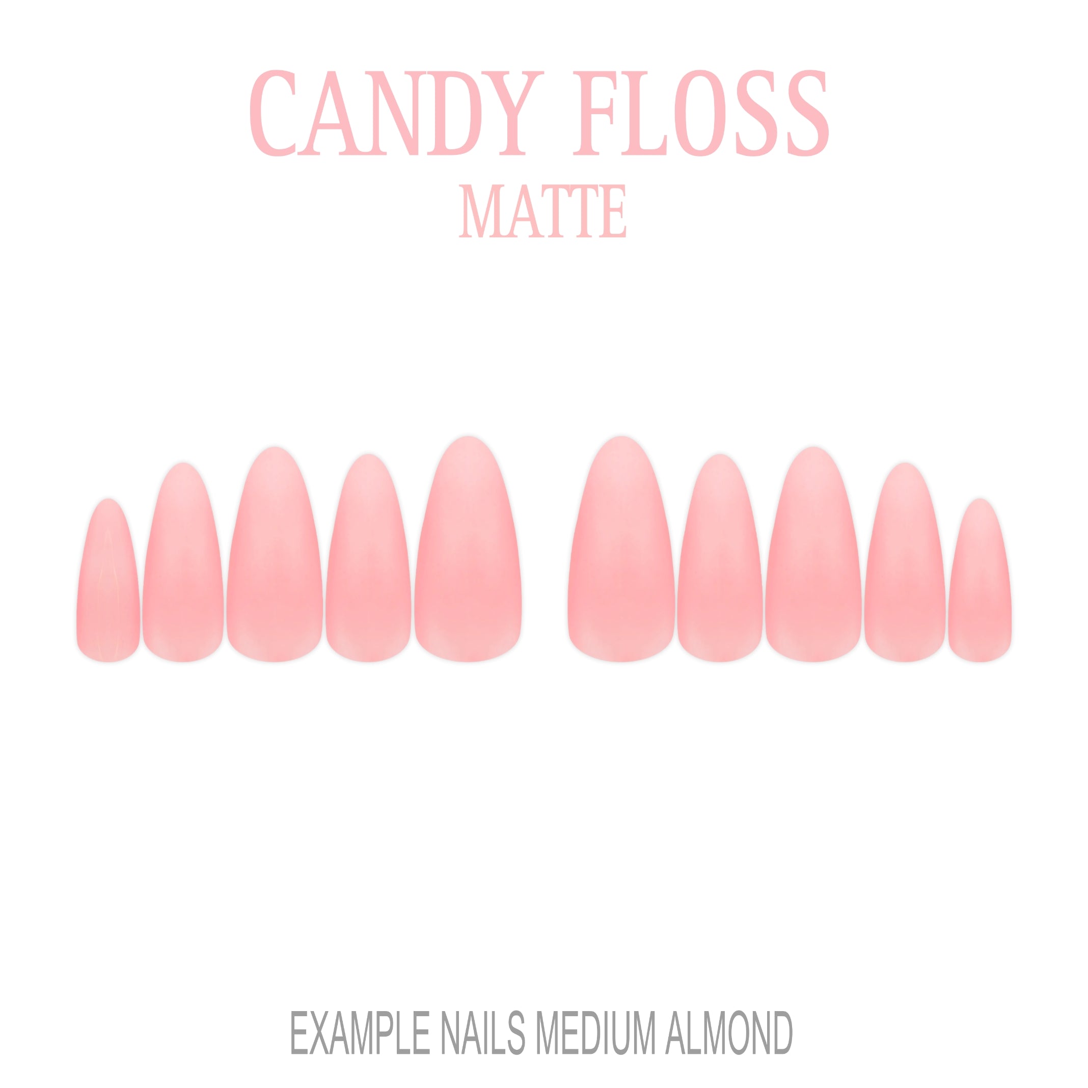 Candy Floss soft pink press-on nails