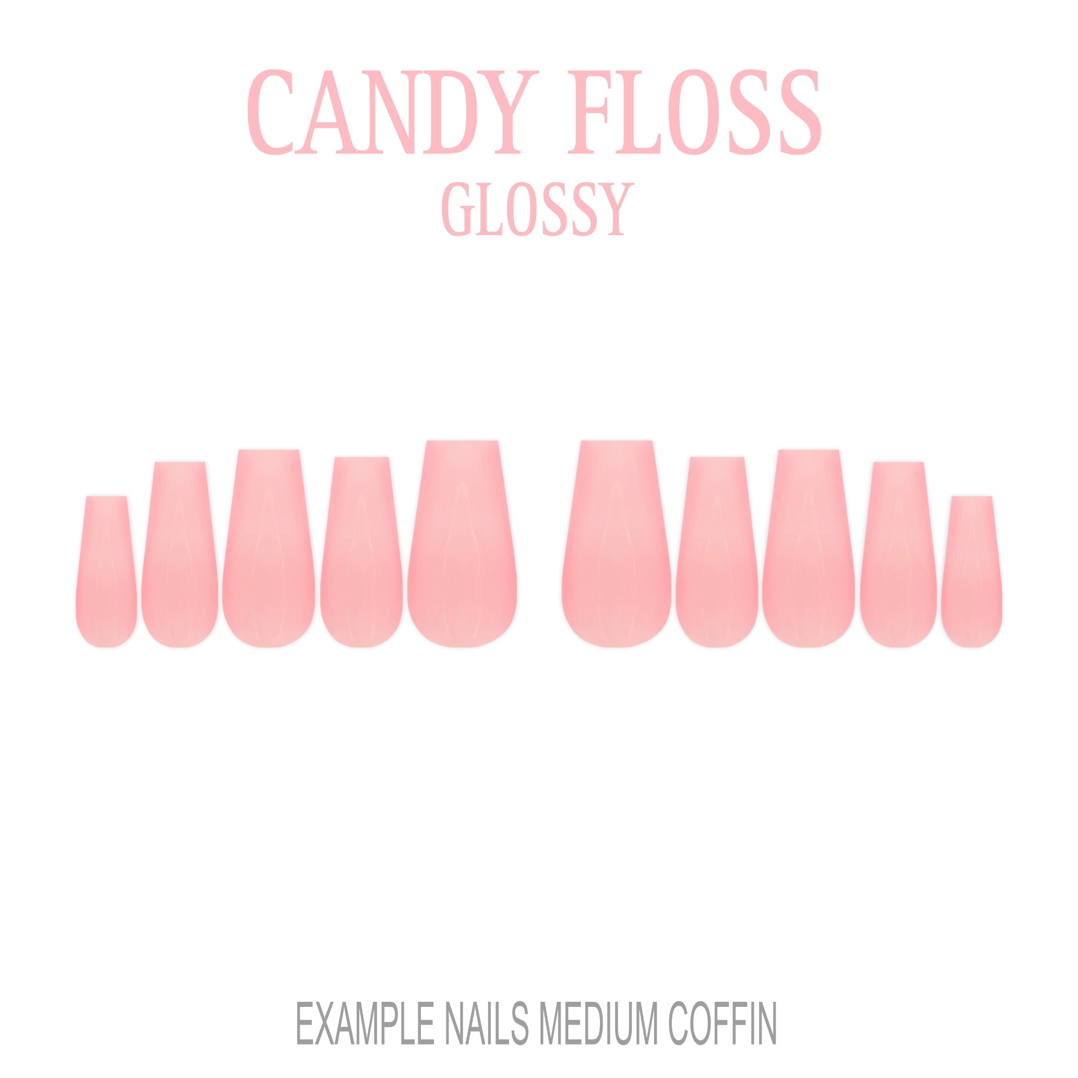 Candy Floss soft pink press-on nails