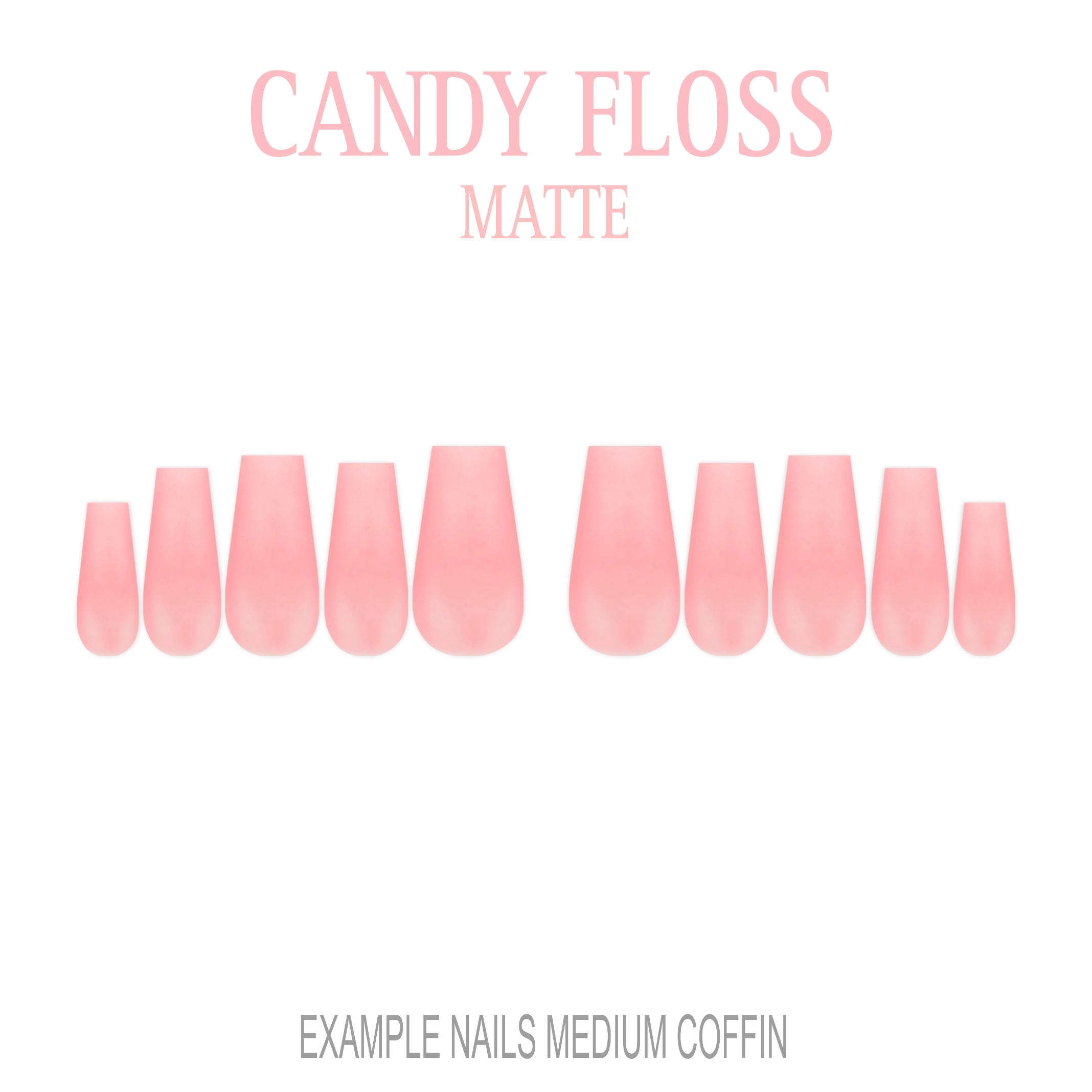 Candy Floss soft pink press-on nails