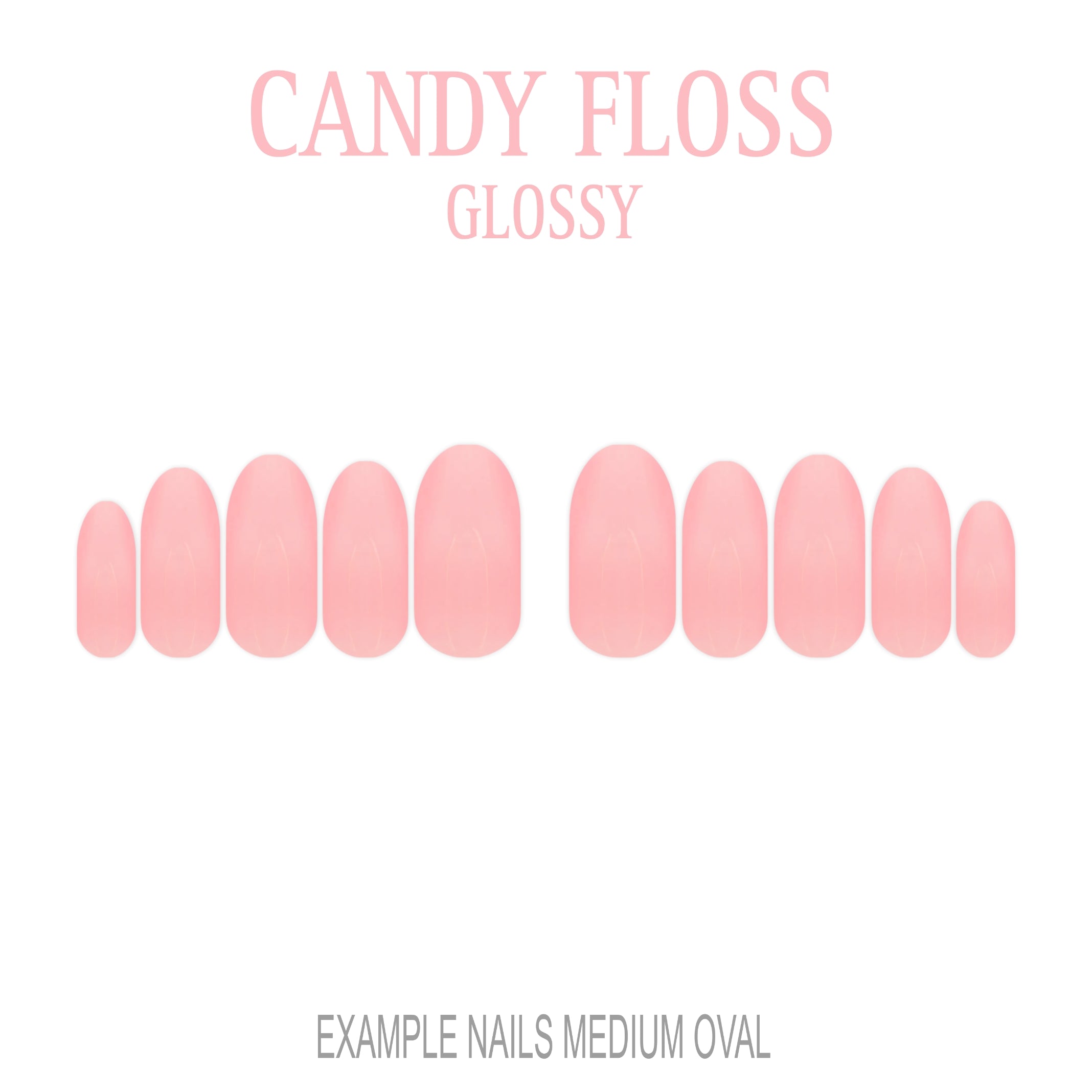 Candy Floss soft pink press-on nails