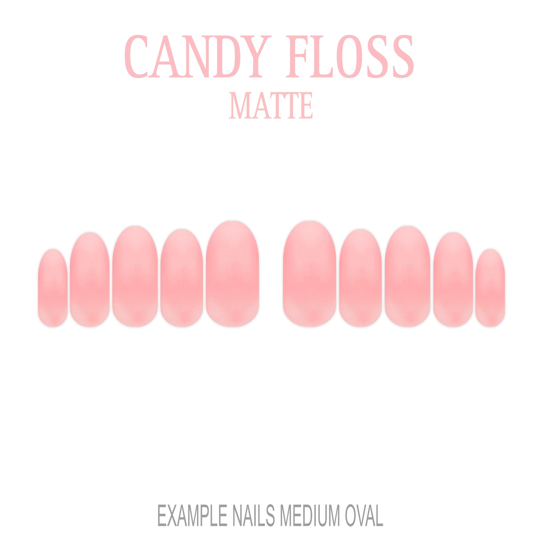 Candy Floss soft pink press-on nails