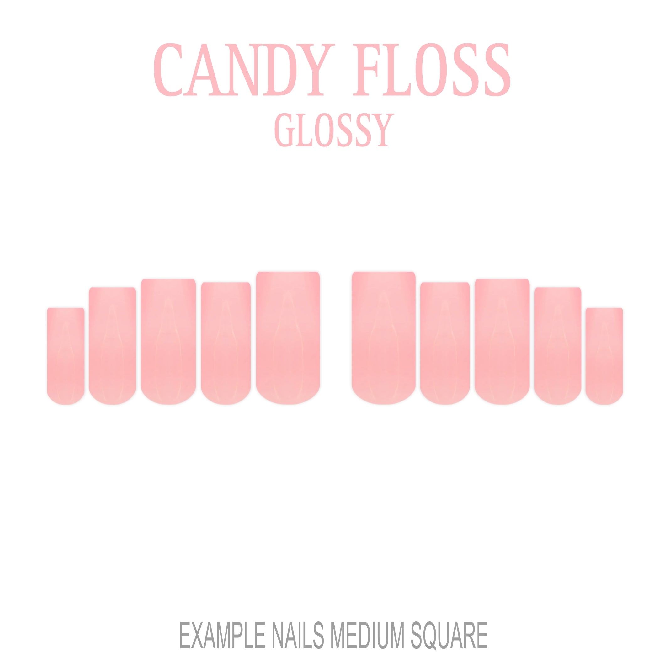 Candy Floss soft pink press-on nails