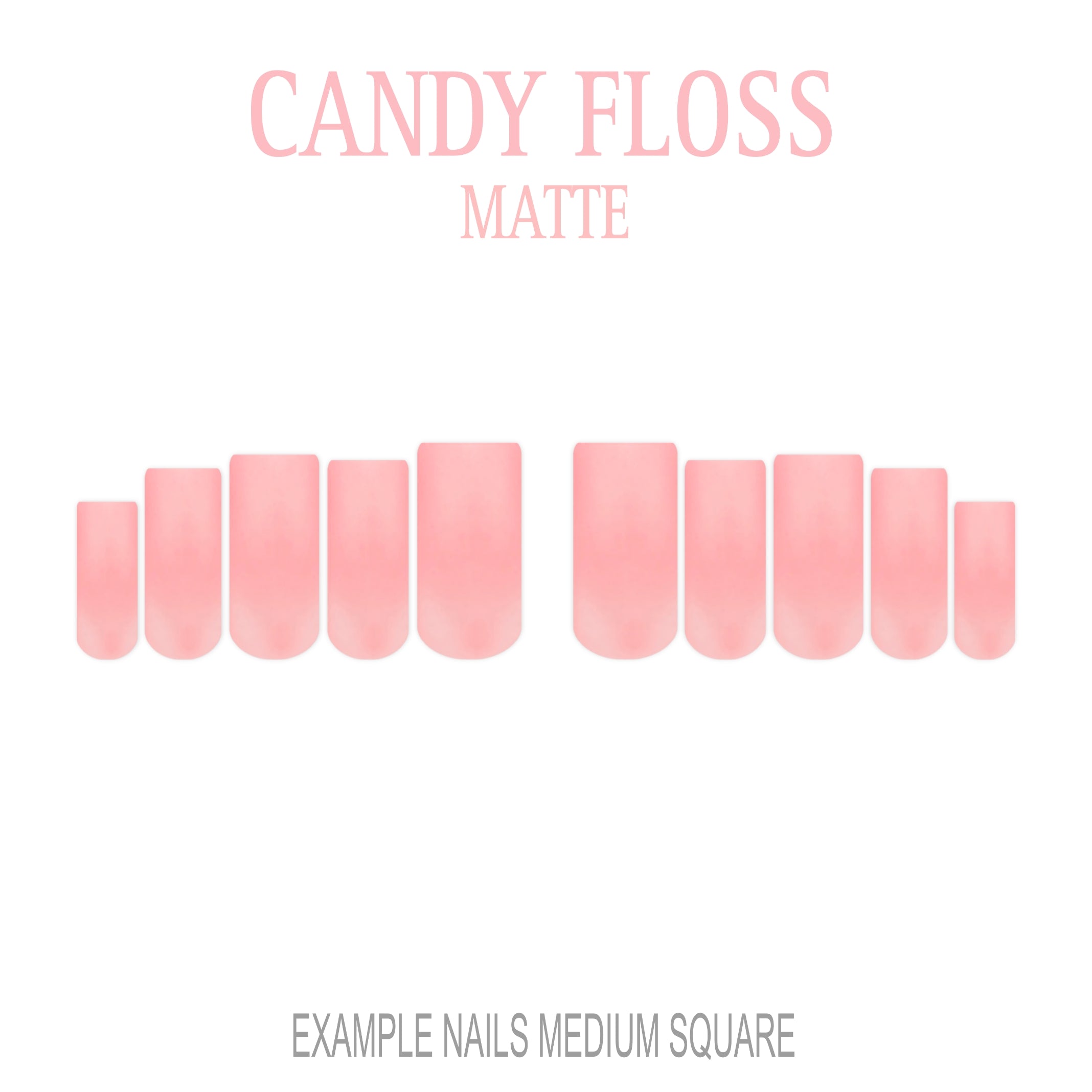 Candy Floss soft pink press-on nails