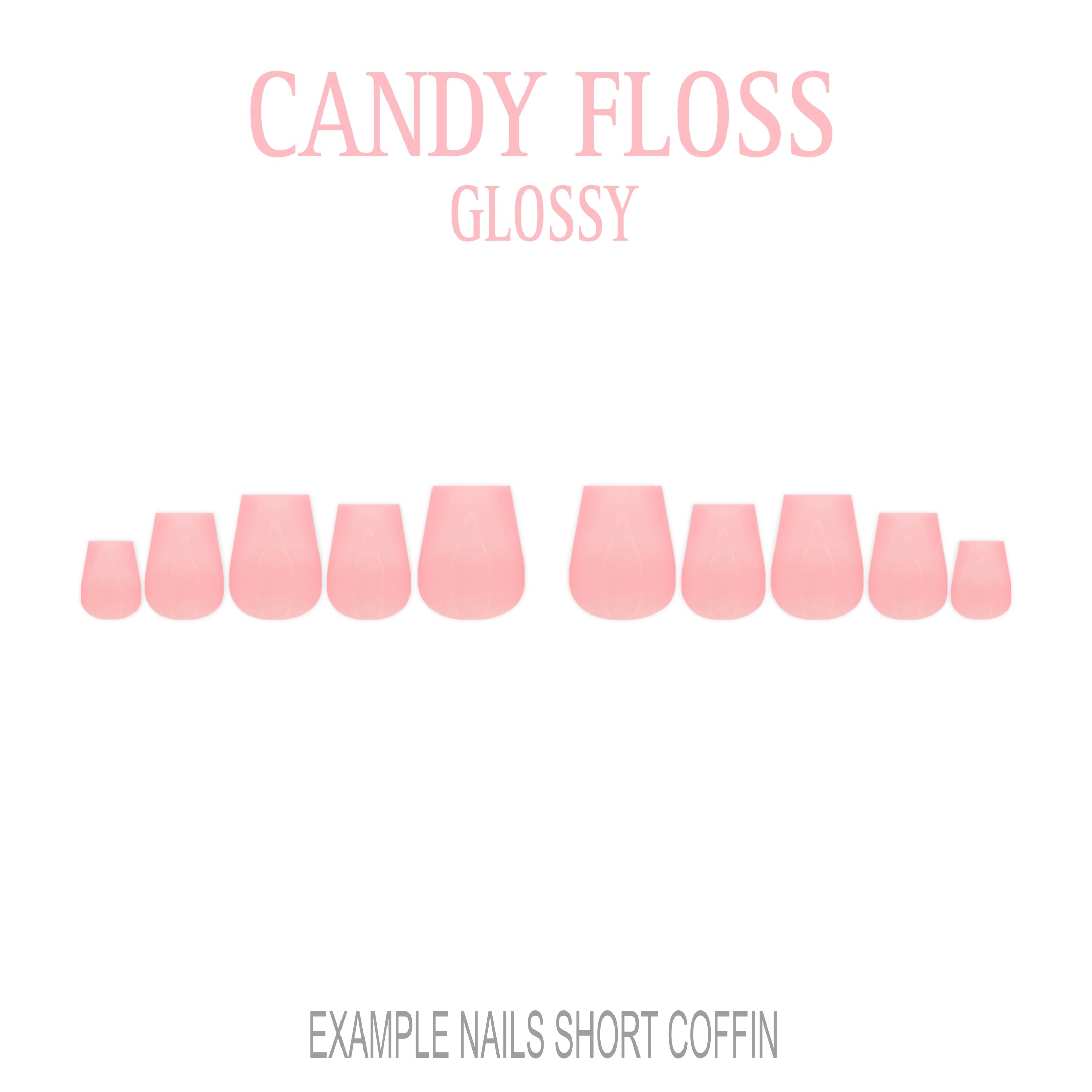 Candy Floss soft pink press-on nails