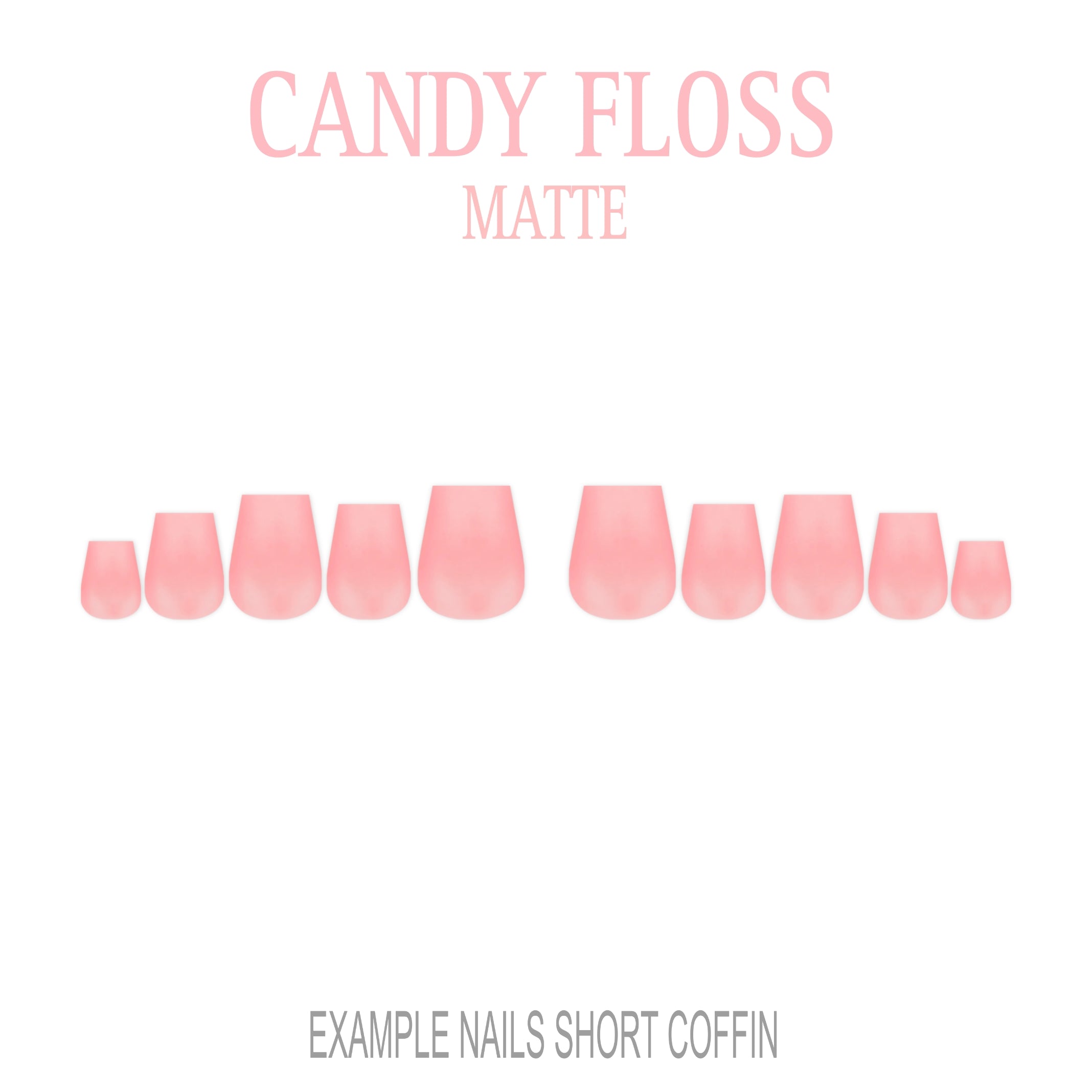 Candy Floss soft pink press-on nails