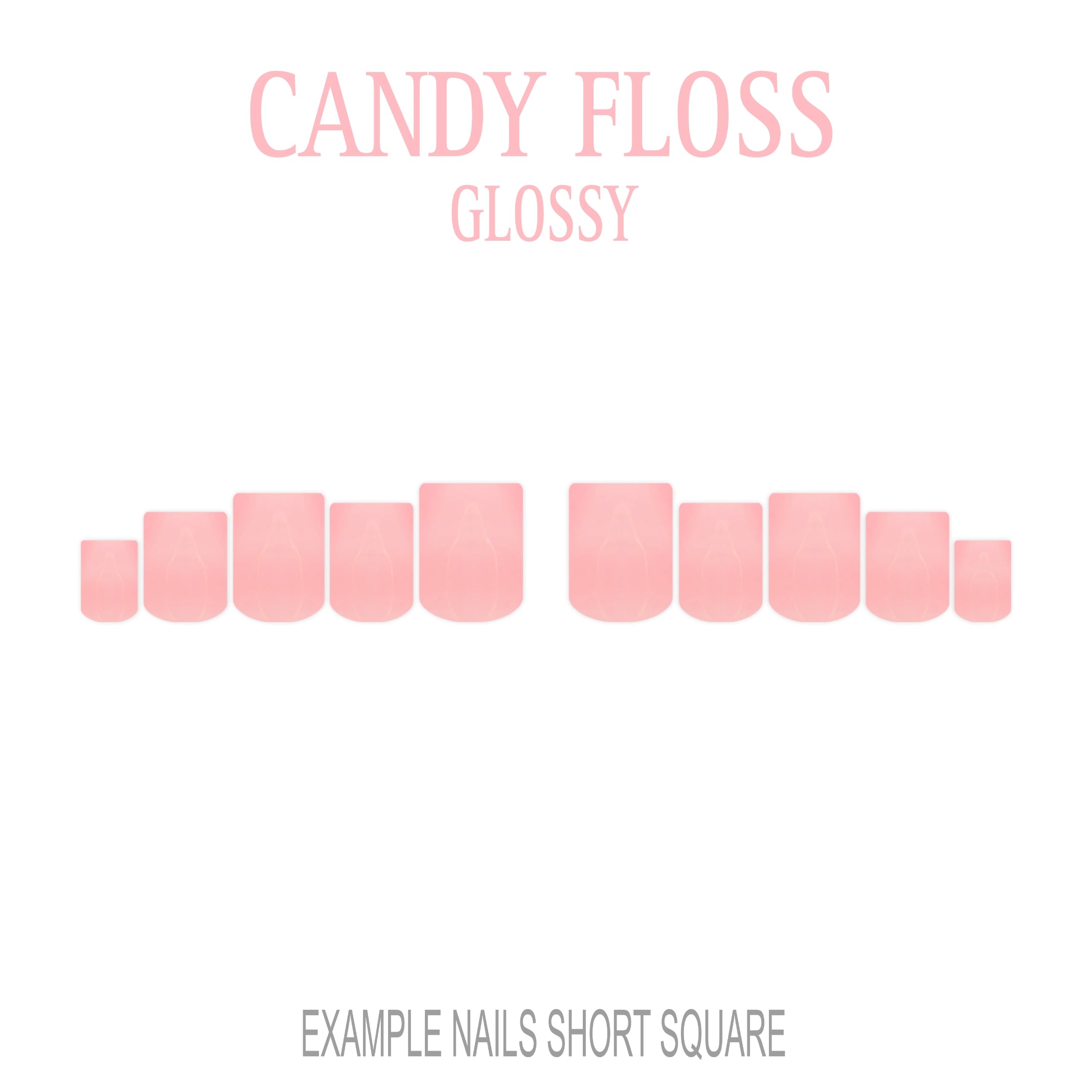 Candy Floss soft pink press-on nails