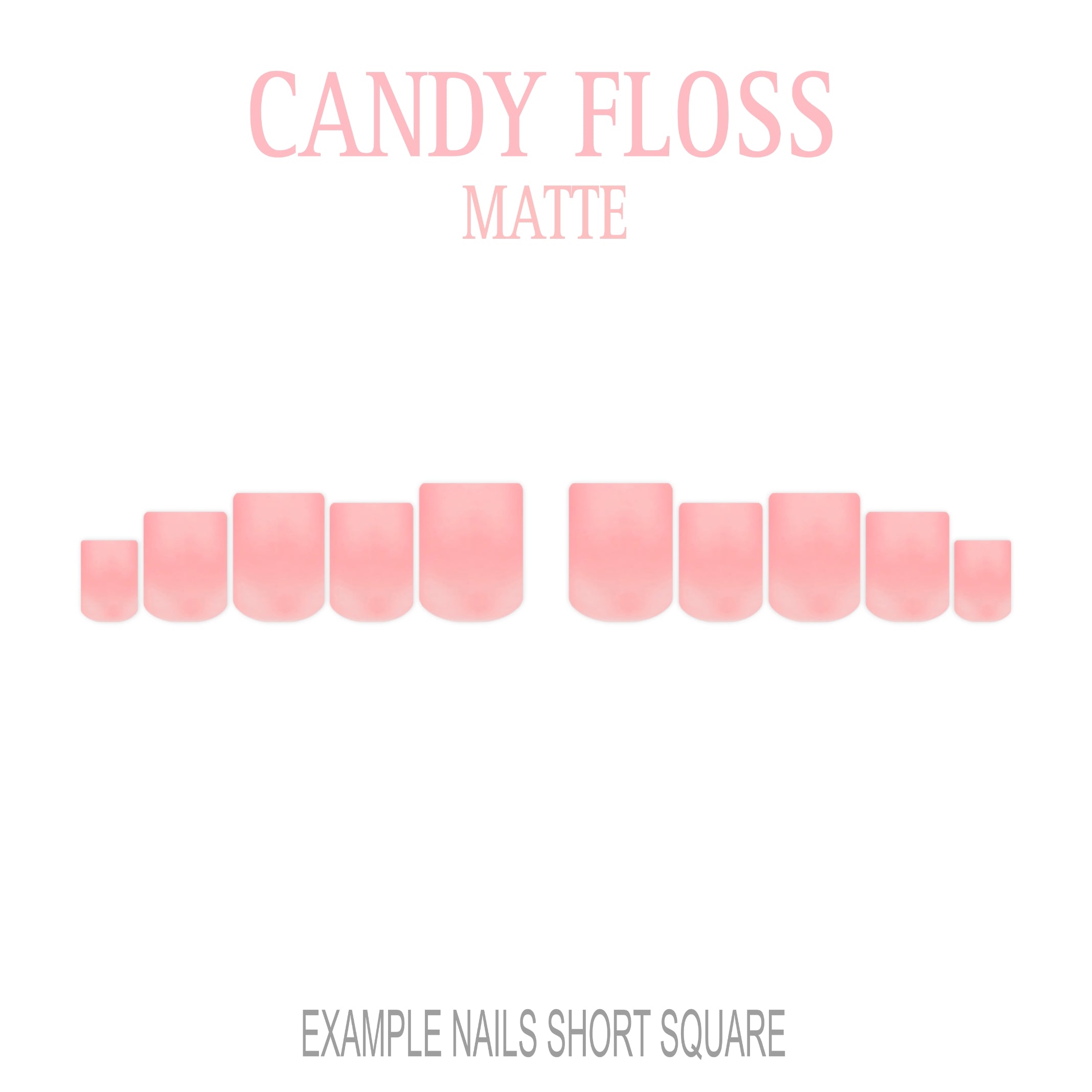 Candy Floss soft pink press-on nails