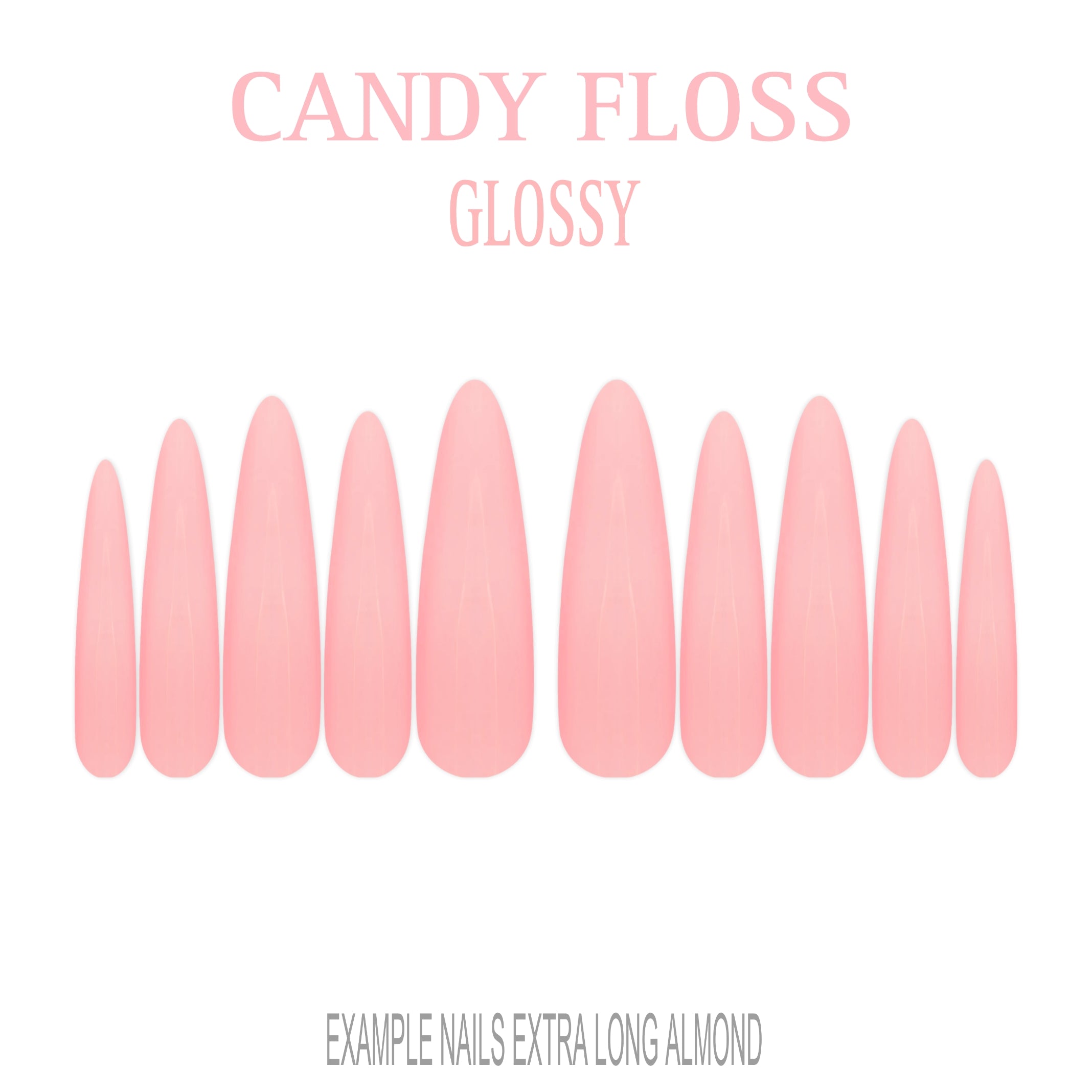 Candy Floss soft pink press-on nails