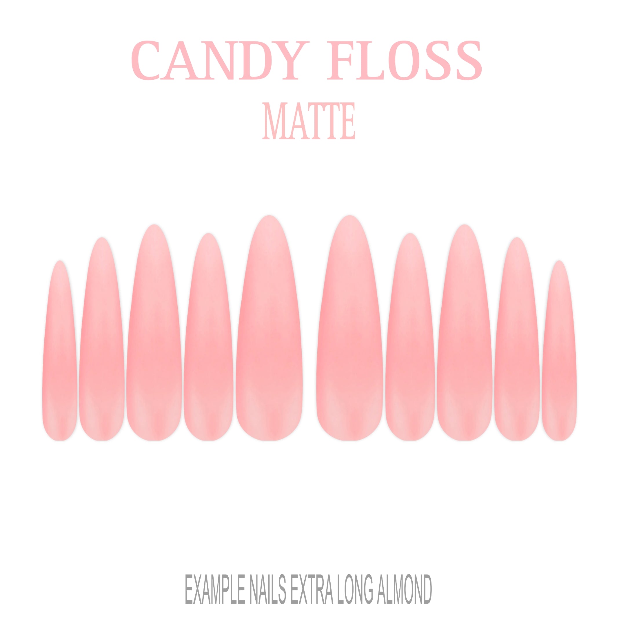 Candy Floss soft pink press-on nails