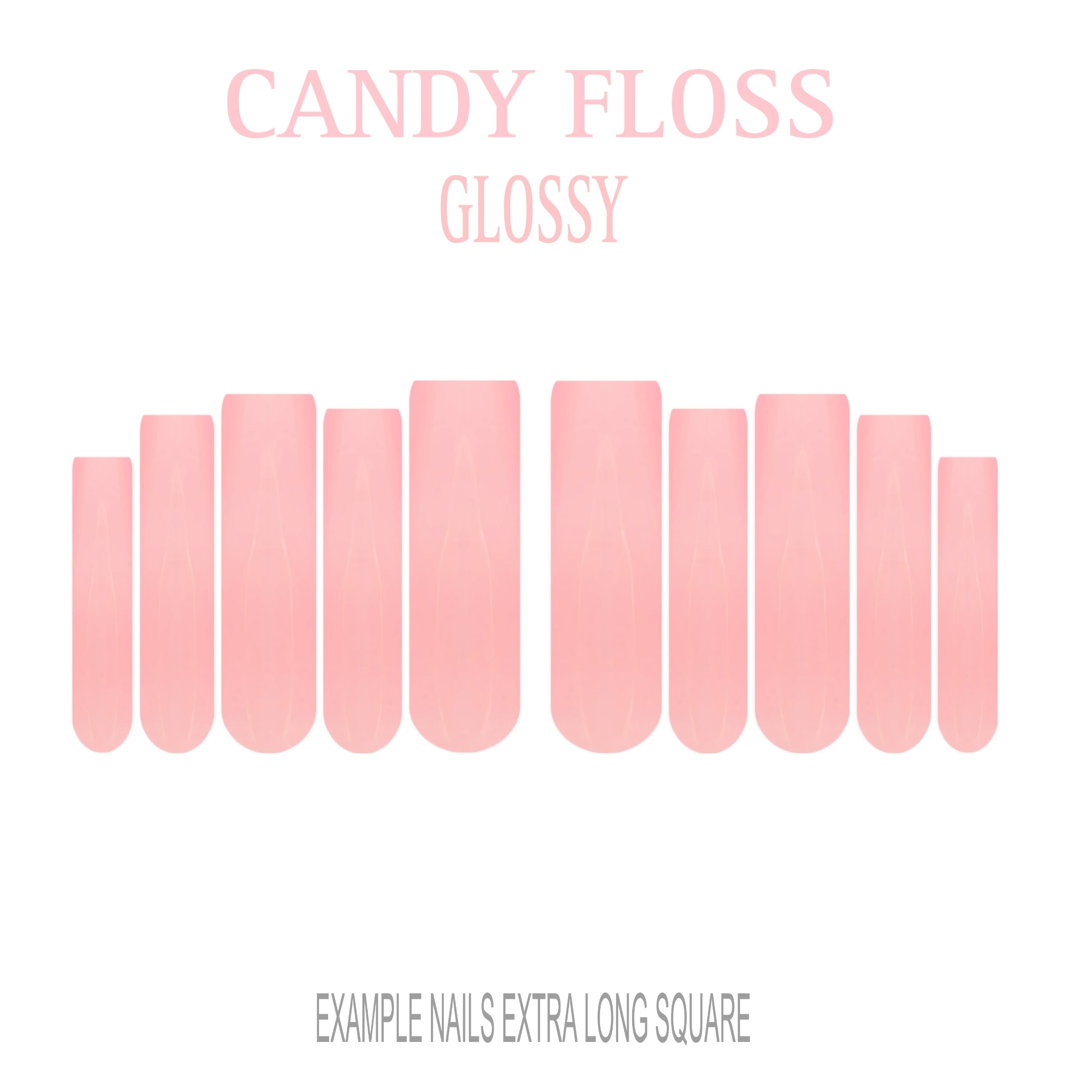 Candy Floss soft pink press-on nails