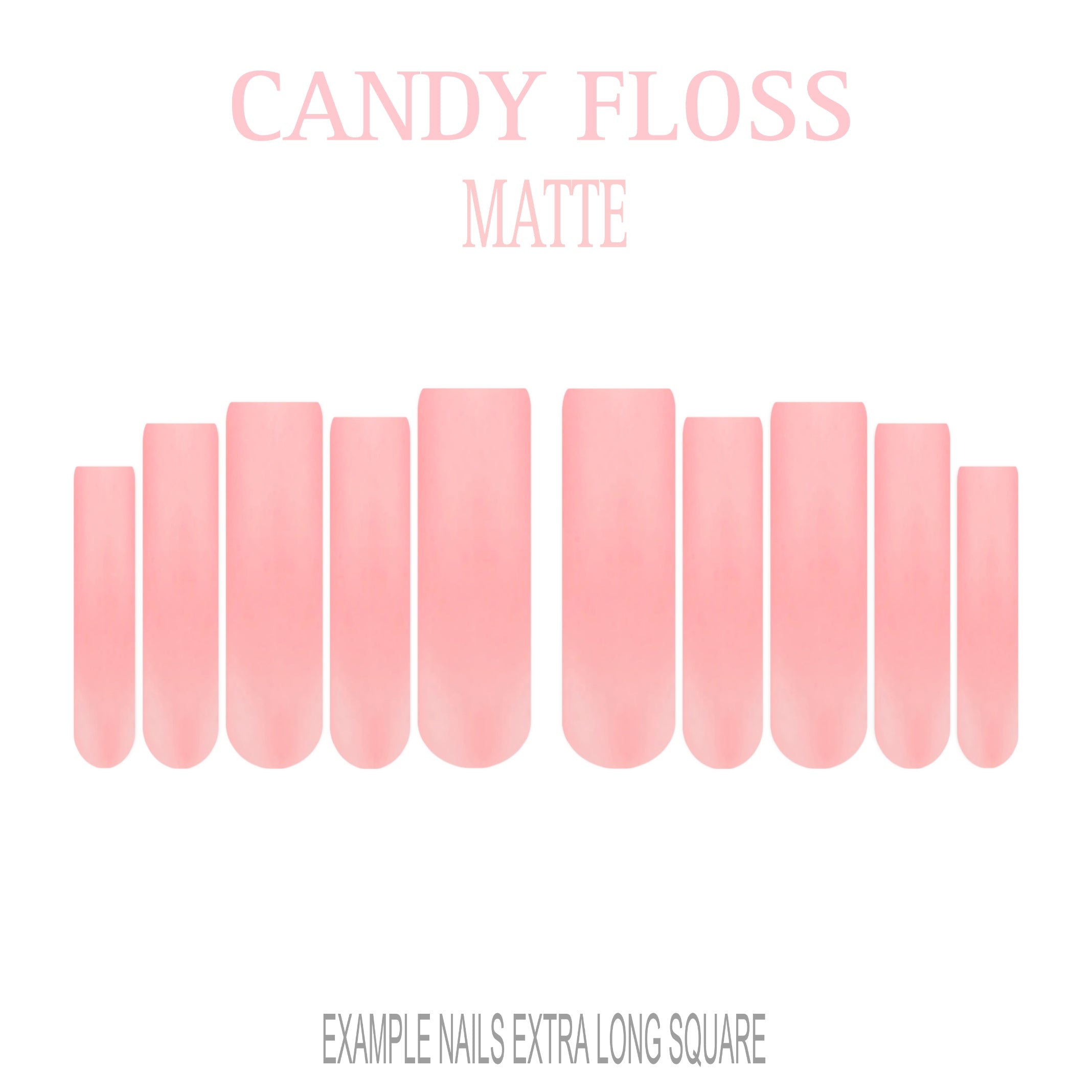 Candy Floss soft pink press-on nails
