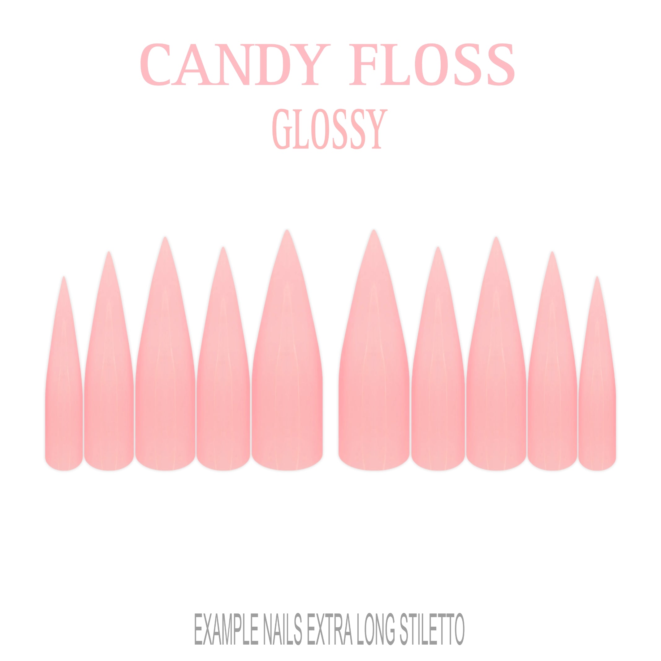 Candy Floss soft pink press-on nails