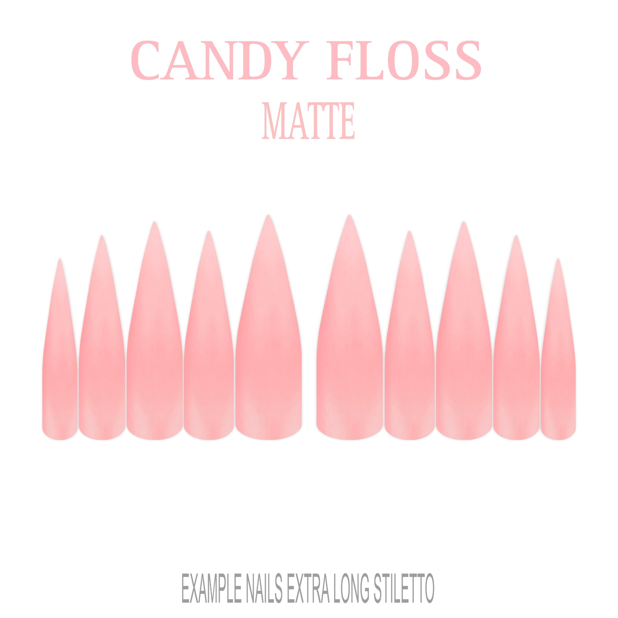 Candy Floss soft pink press-on nails