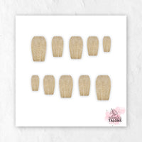 Champagne Shimmer gold glitter press-on nails