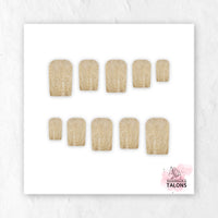 Champagne Shimmer gold glitter press-on nails