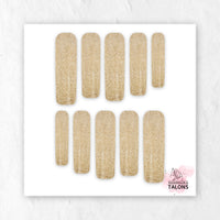 Champagne Shimmer gold glitter press-on nails