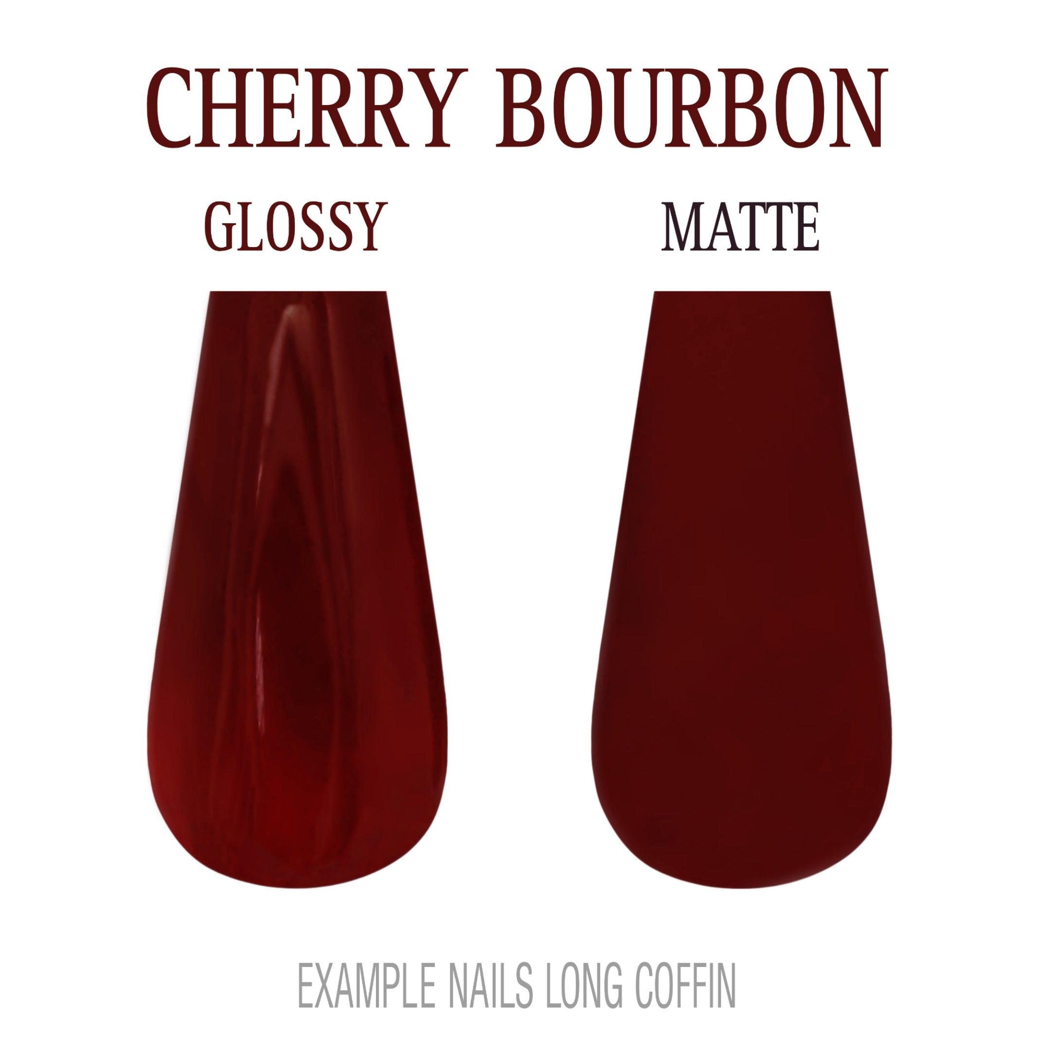 Cherry Bourbon deep red press-on nails