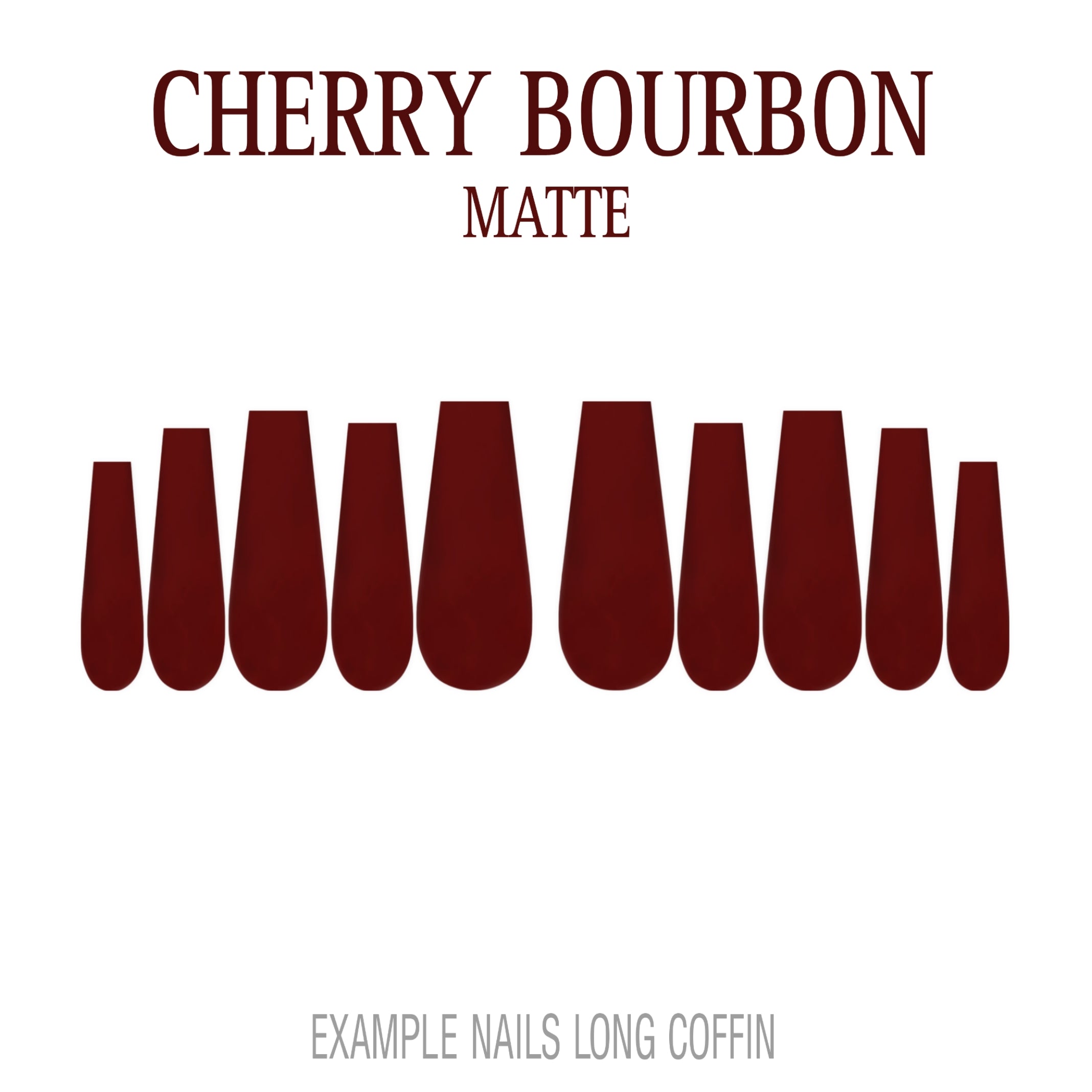 Cherry Bourbon deep red press-on nails