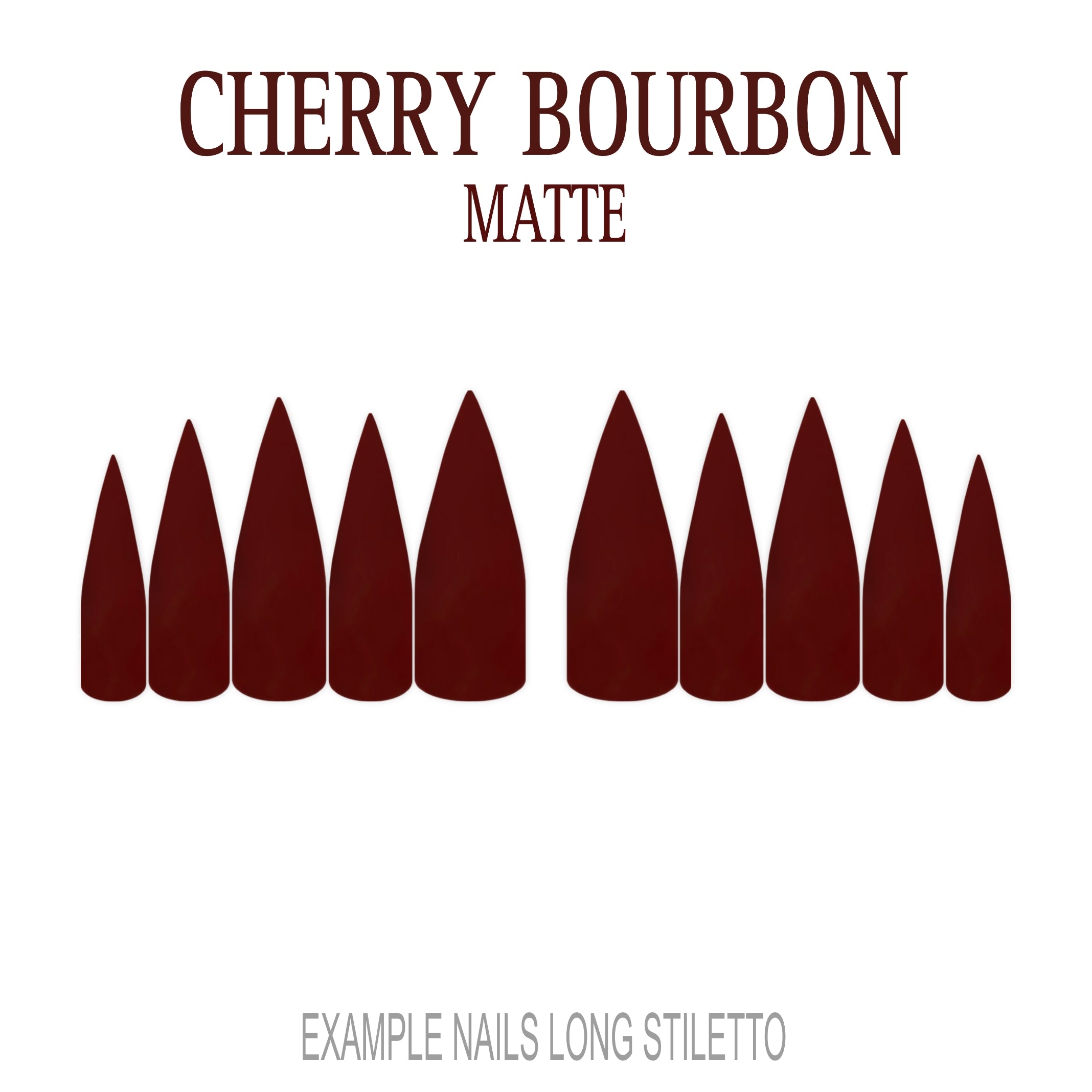 Cherry Bourbon deep red press-on nails