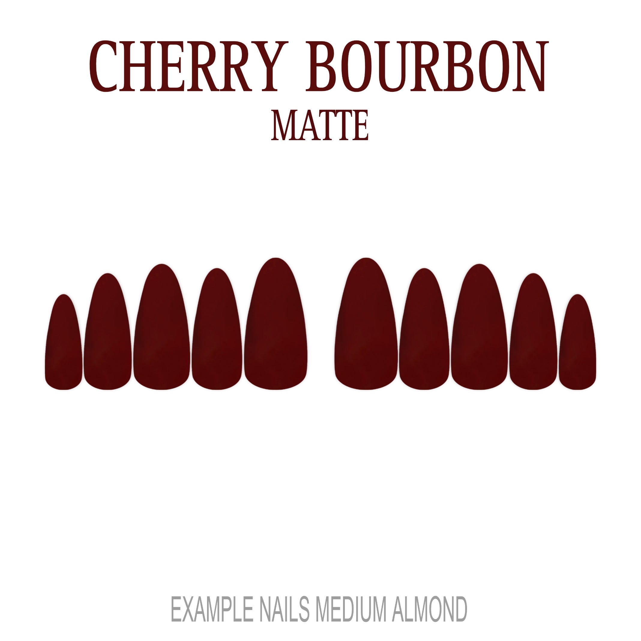 Cherry Bourbon deep red press-on nails